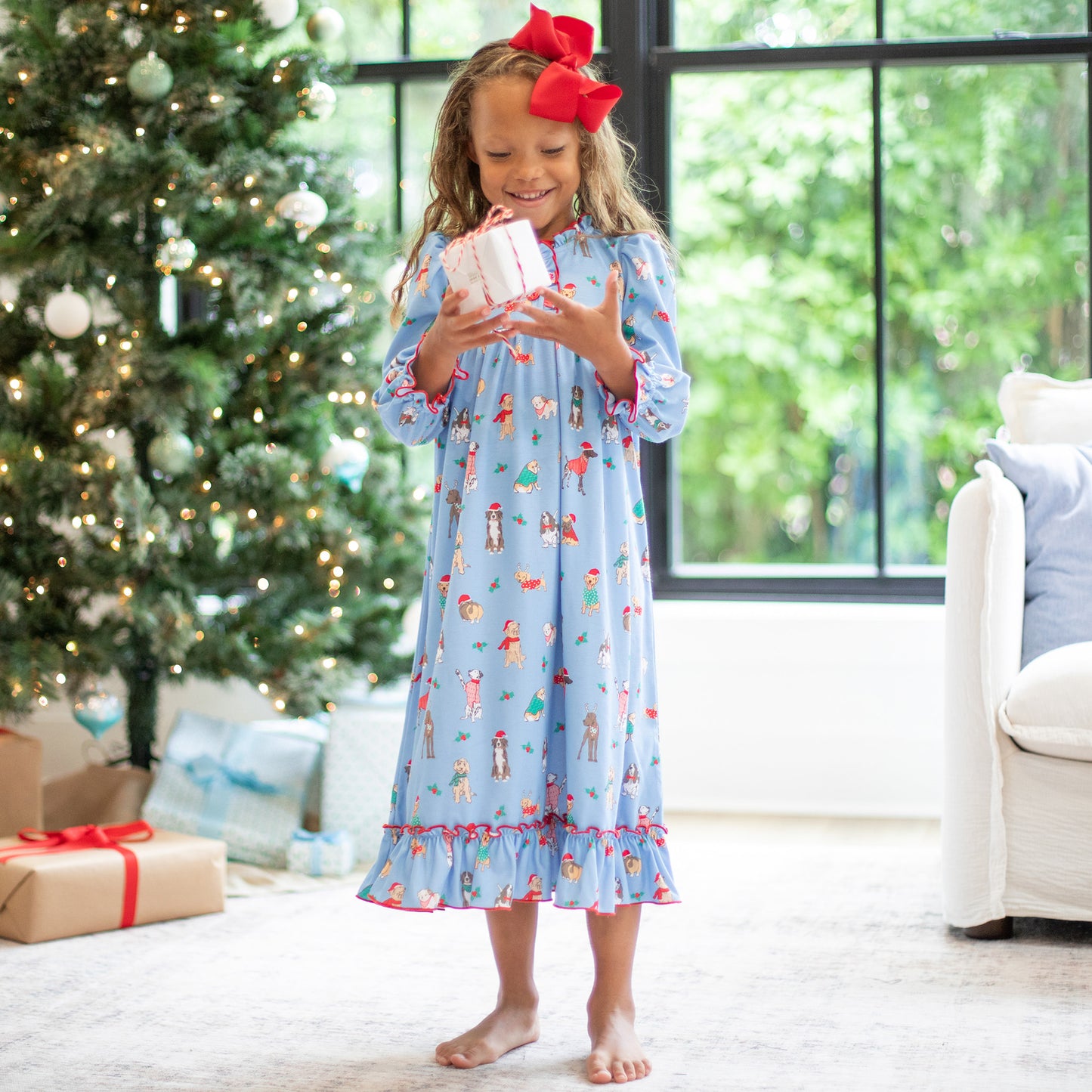 Girls Gown - Happy Pawlidays