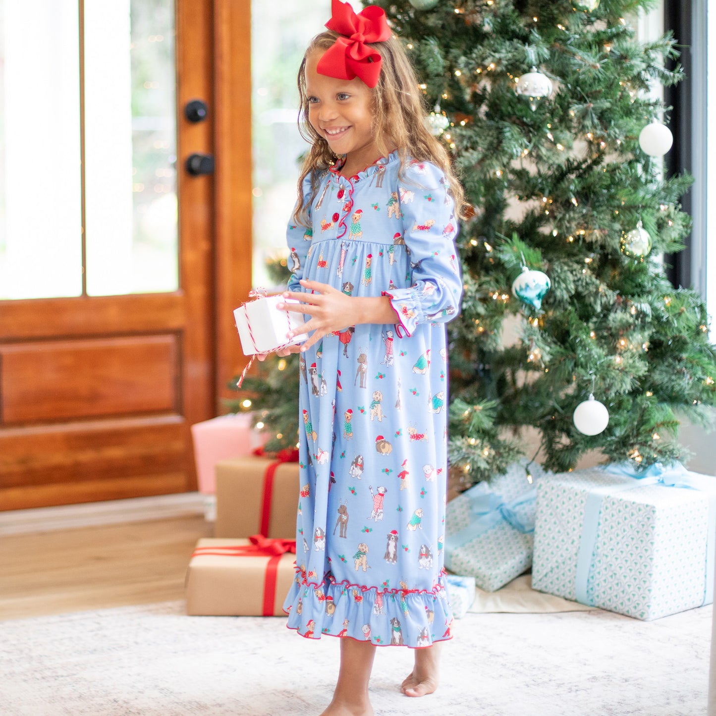 Girls Gown - Happy Pawlidays