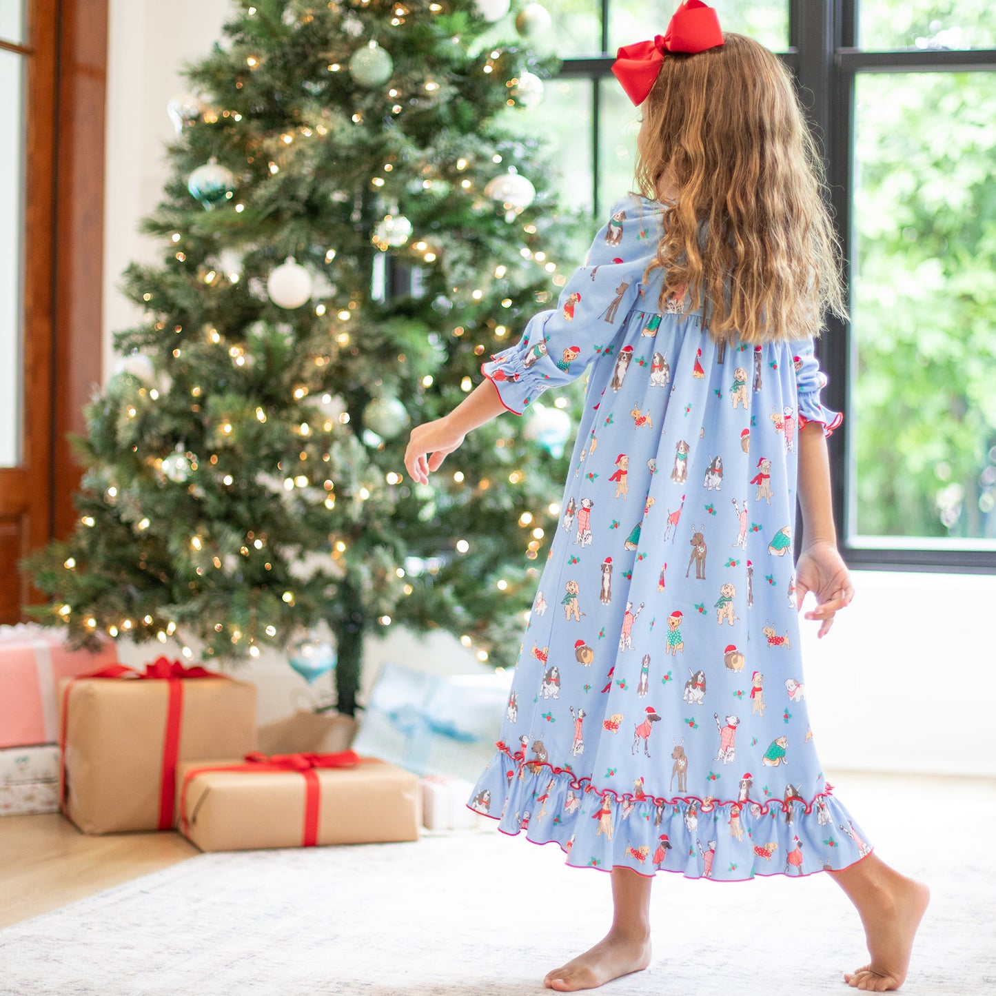 Girls Gown - Happy Pawlidays