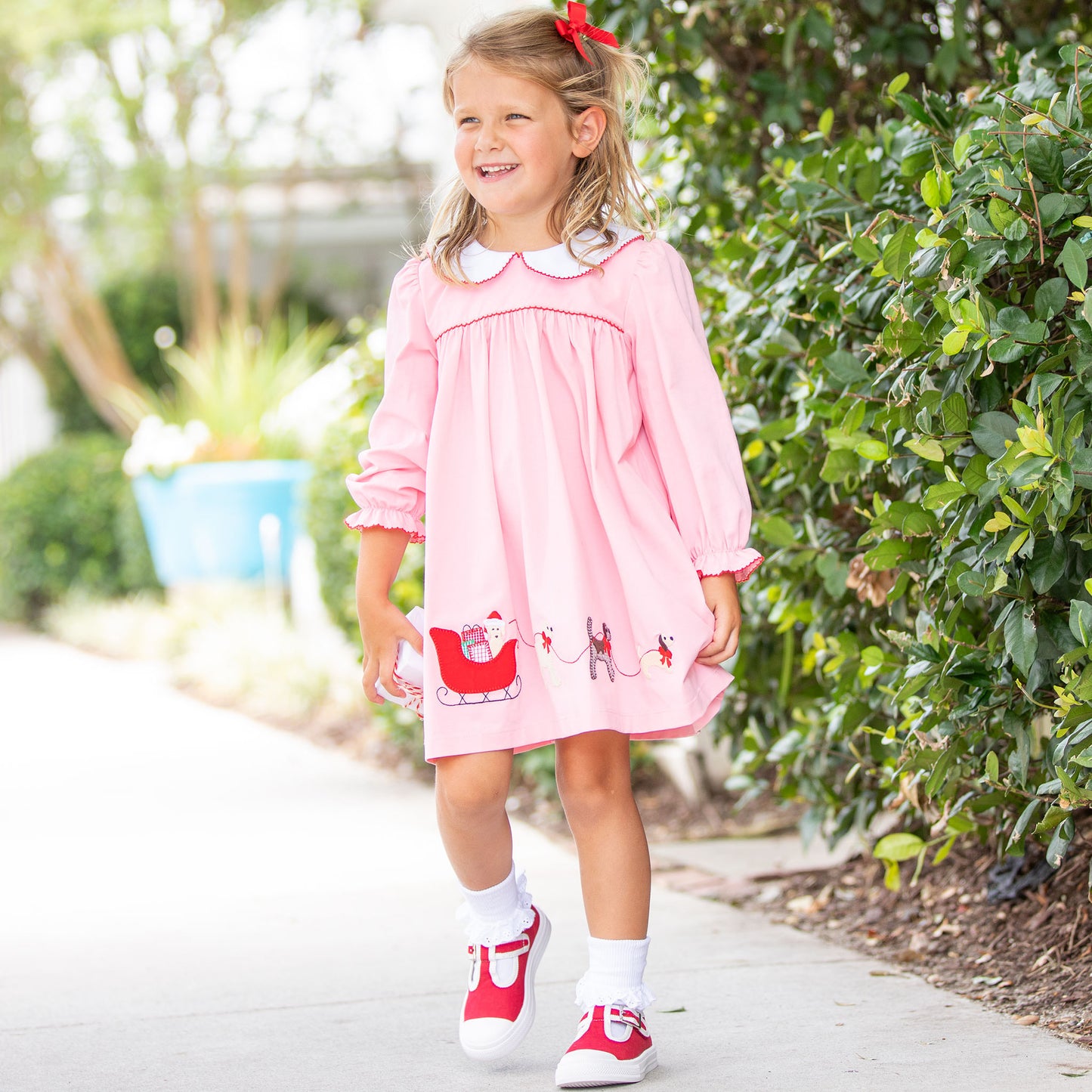 Girls Genevieve Dress - Happy Pawlidays