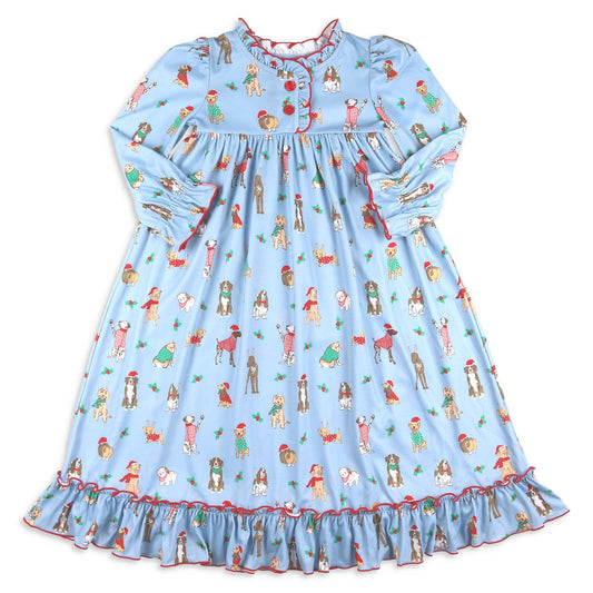 Girls Gown - Happy Pawlidays