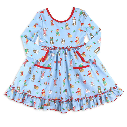 Girls Twirl Dress - Happy Pawlidays