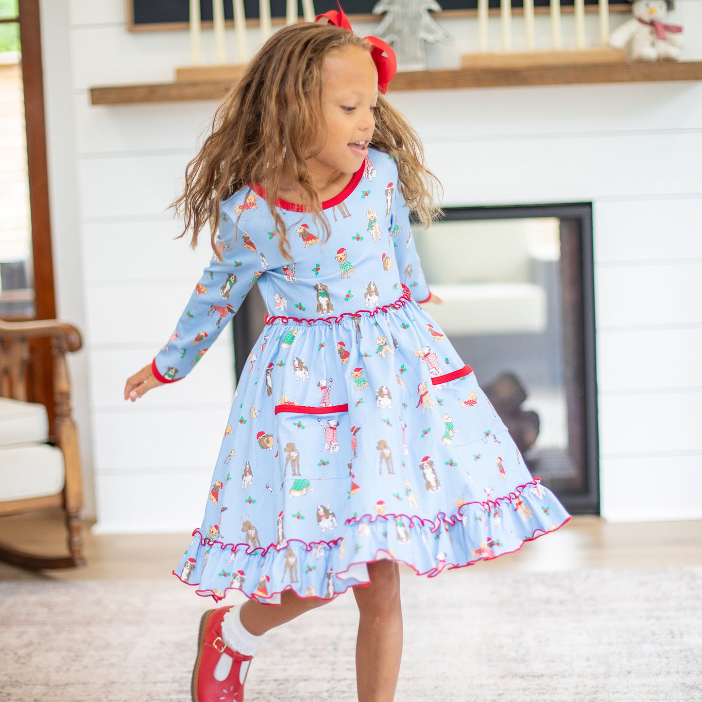 Girls Twirl Dress - Happy Pawlidays