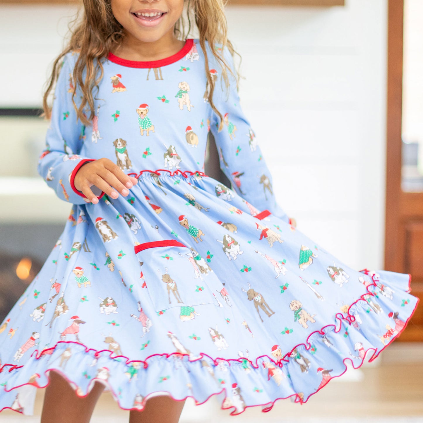 Girls Twirl Dress - Happy Pawlidays