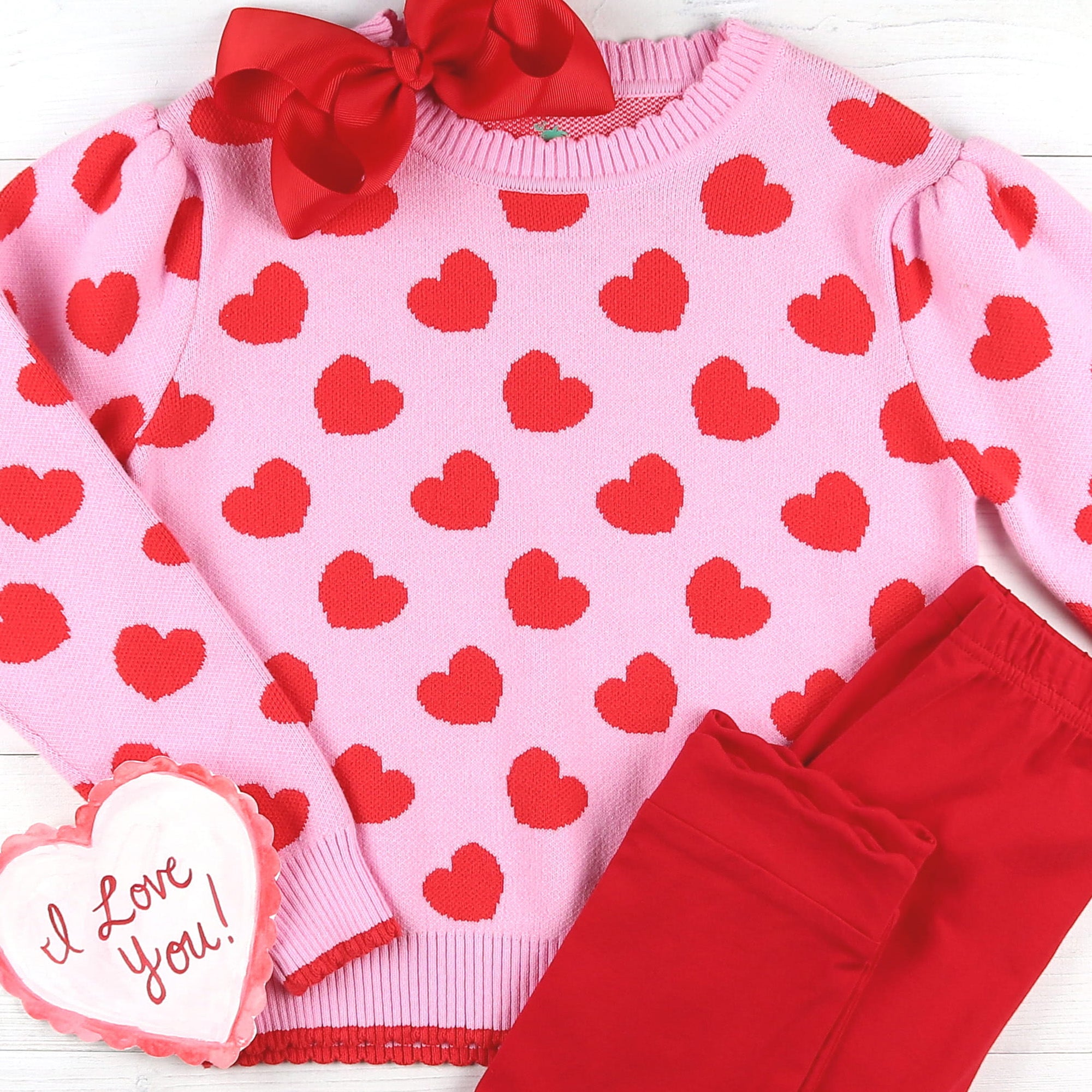 Girls Sweater - Sweetheart – Shrimp and Grits Kids