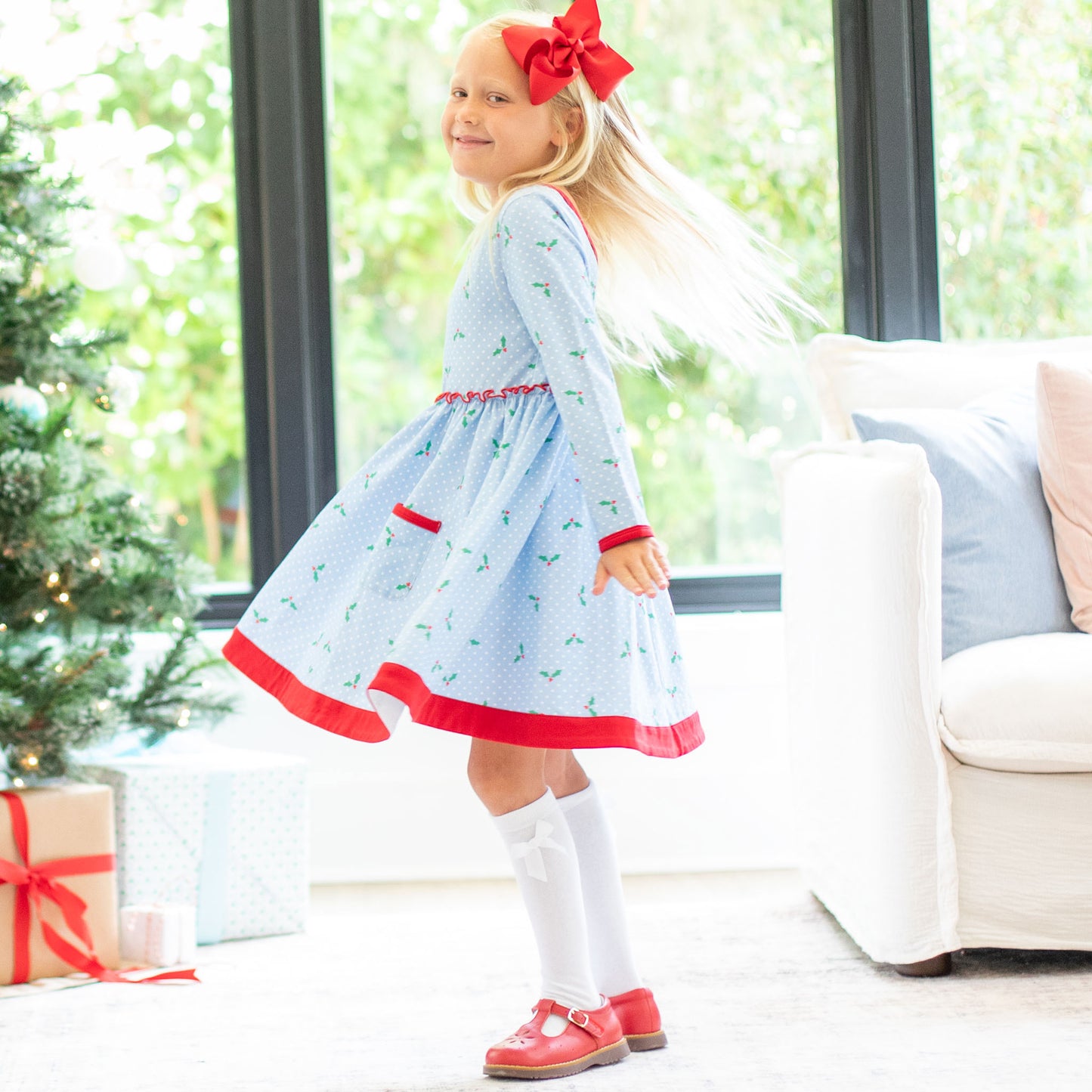 Girls Twirl Dress - Holly