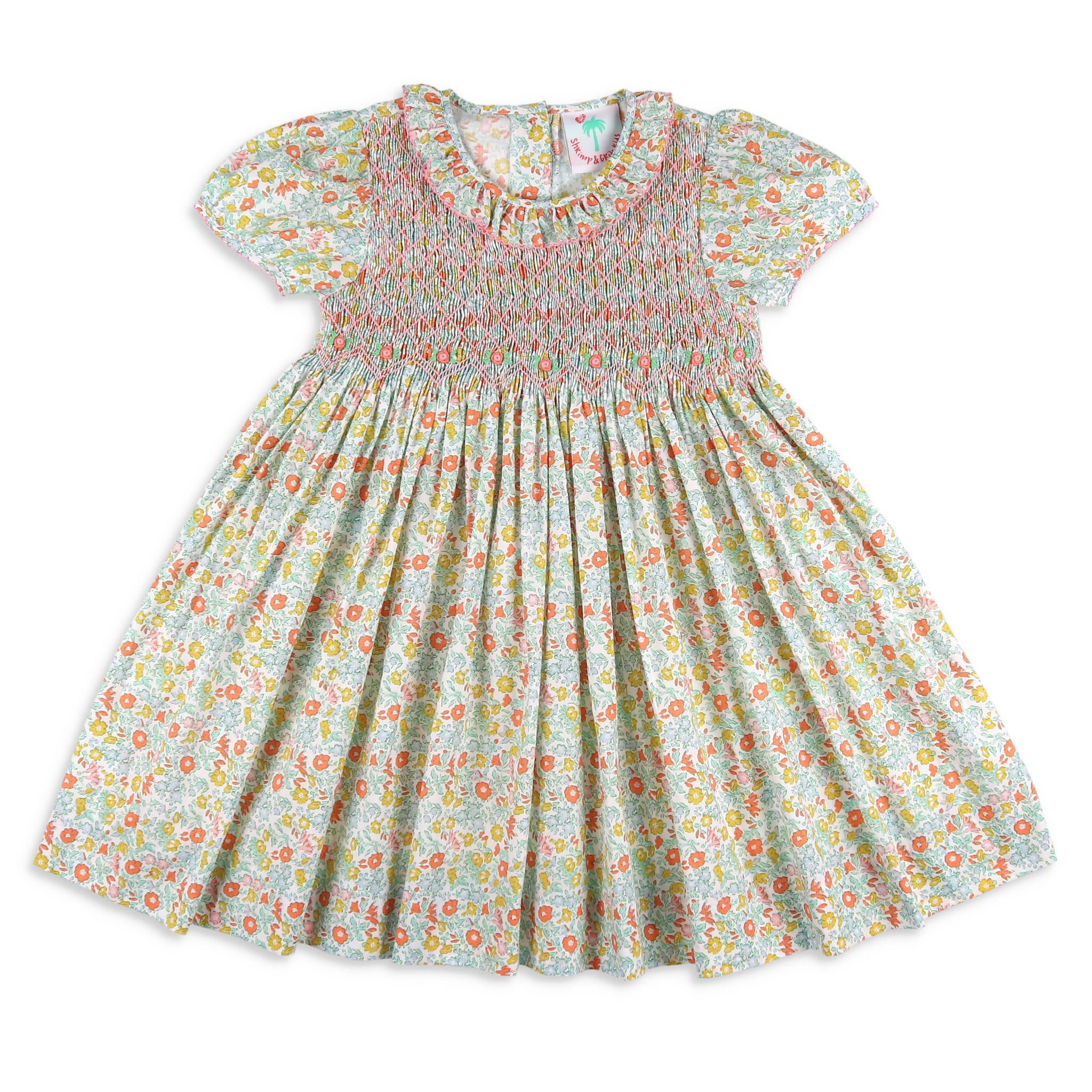 Girls Smocked Charlotte Dress - Honeysuckle - Shrimp and Grits Kids