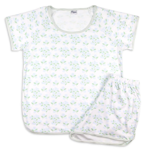 Womens Pima Loungewear Set - Hydrangea