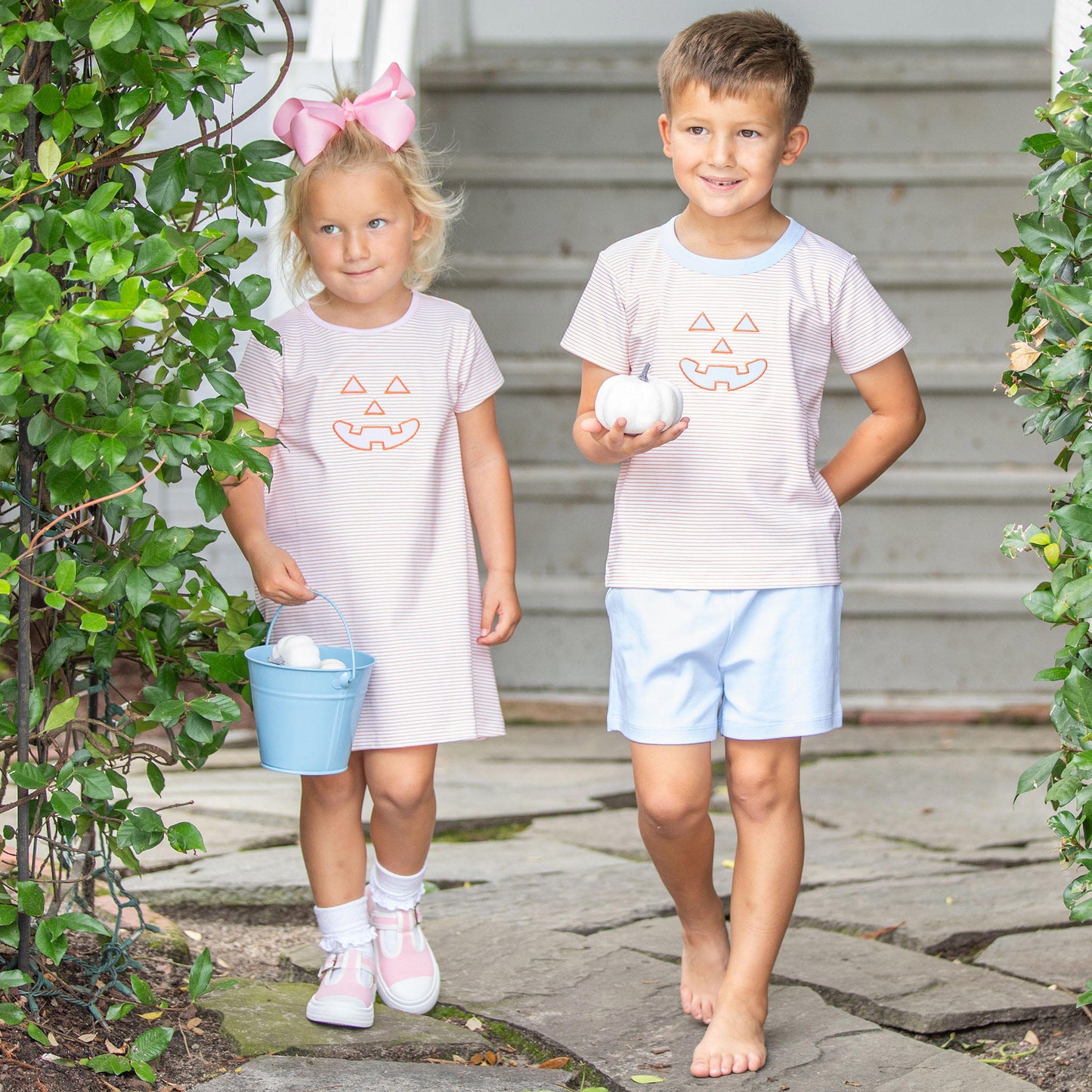 Boys Pima T Shirt Set - Jack-O-Lanterns