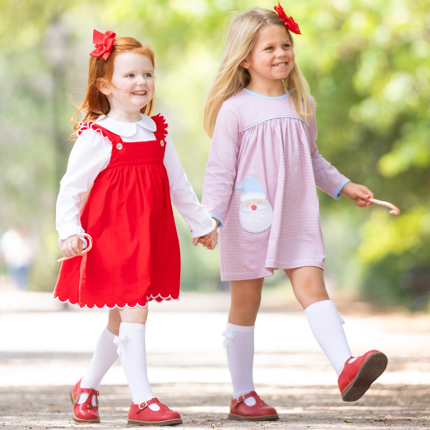 Girls Pocket Mae Dress - Jolly Santa