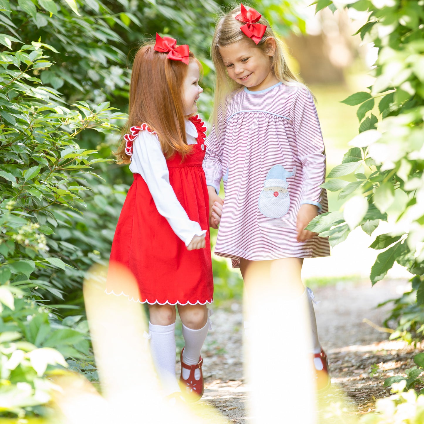 Girls Pocket Mae Dress - Jolly Santa