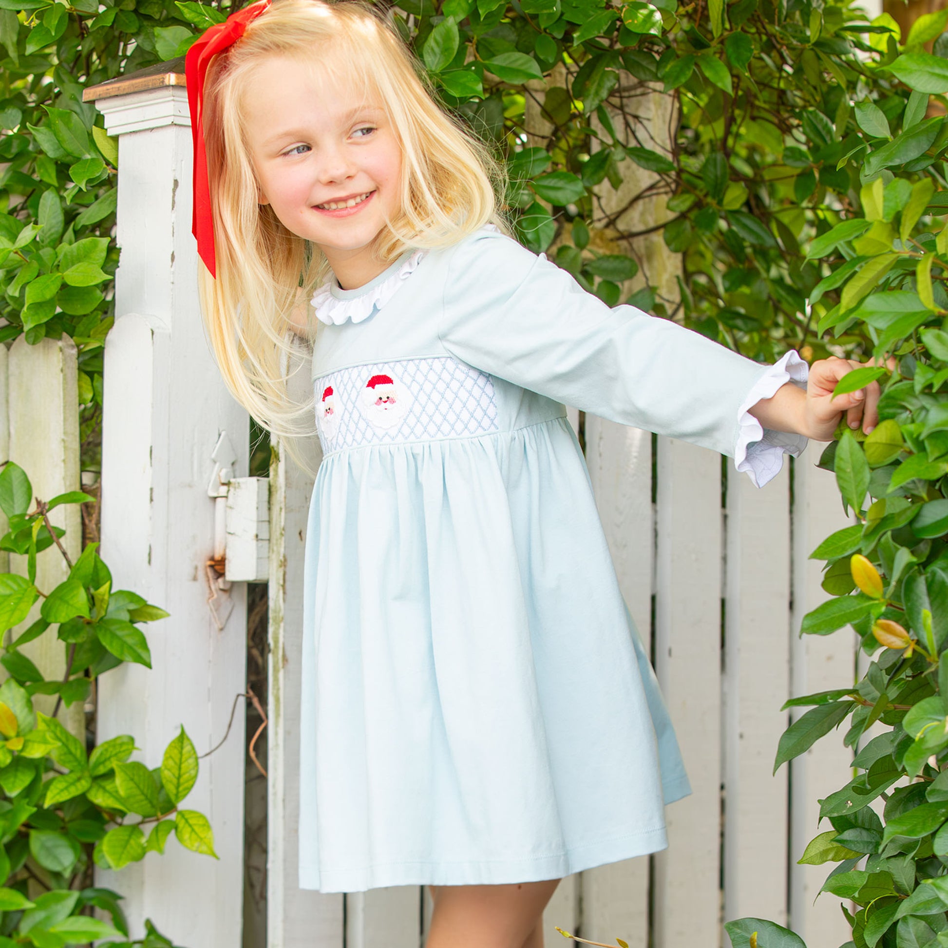 Smocked Dress Kids Girls Smocked Dress Jolly Santa Shrimp And