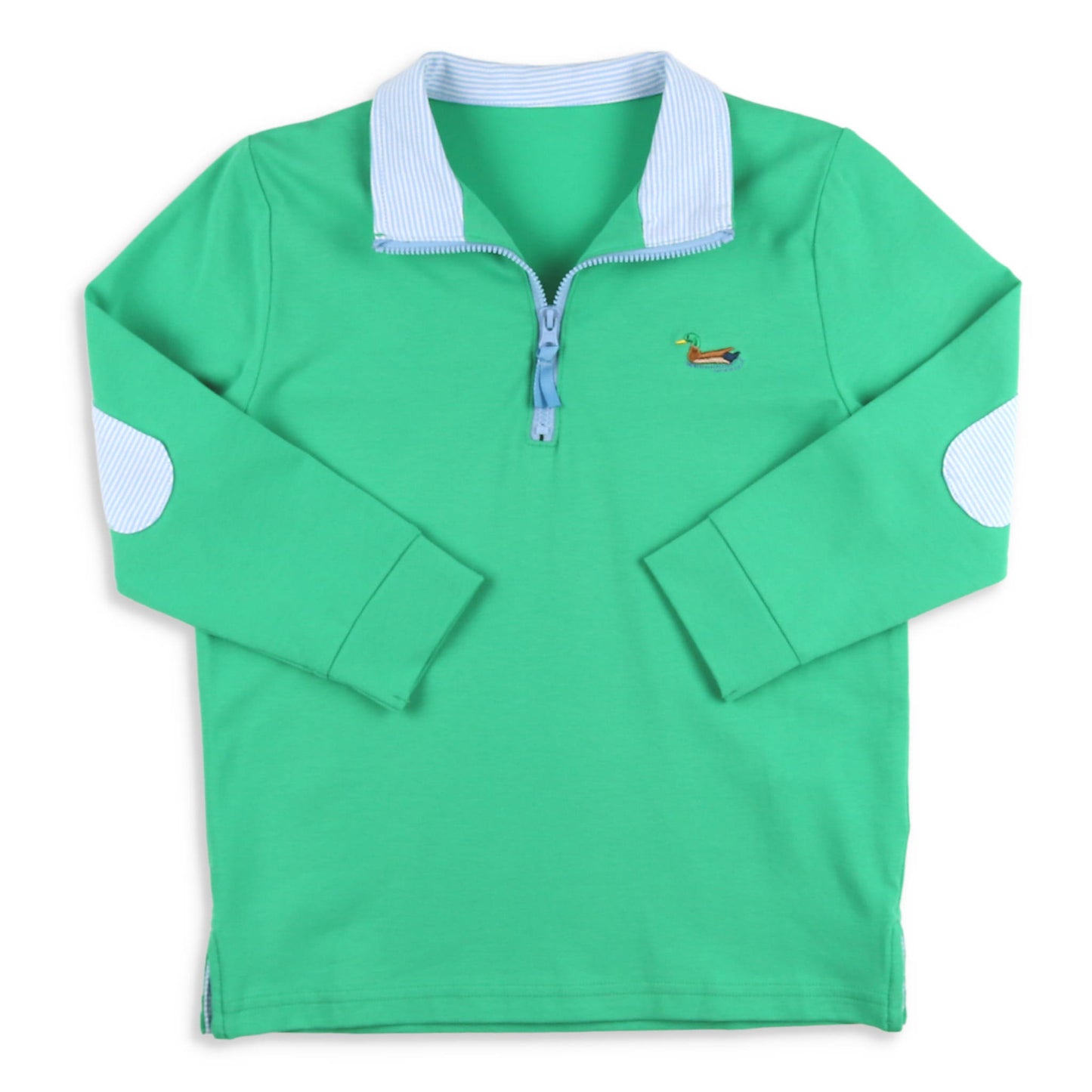 Boys Quarter Zip - Kelly Green Mallard