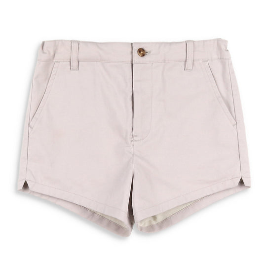 Boys Button Shrimp Shorts - Khaki Twill