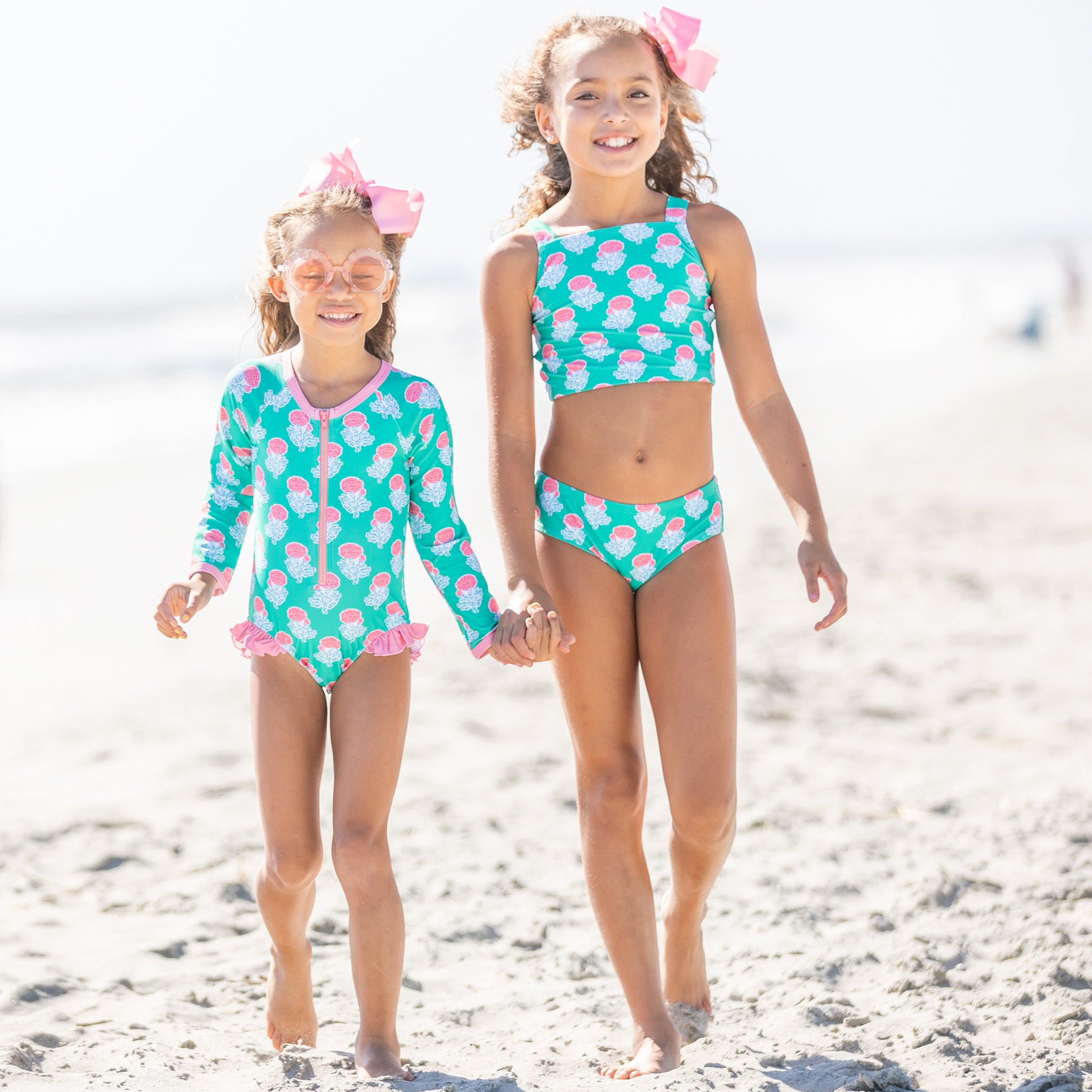 Girls Swimwear and Bathing Suits - Shrimp and Grits Kids