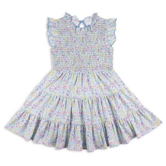 Girls Smocked Twirl Dress - Kiawah