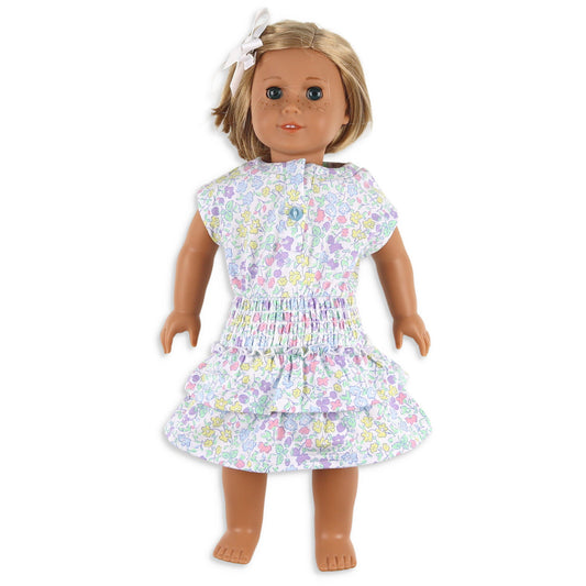 Girls Smocked Waist Doll Dress - Kiawah