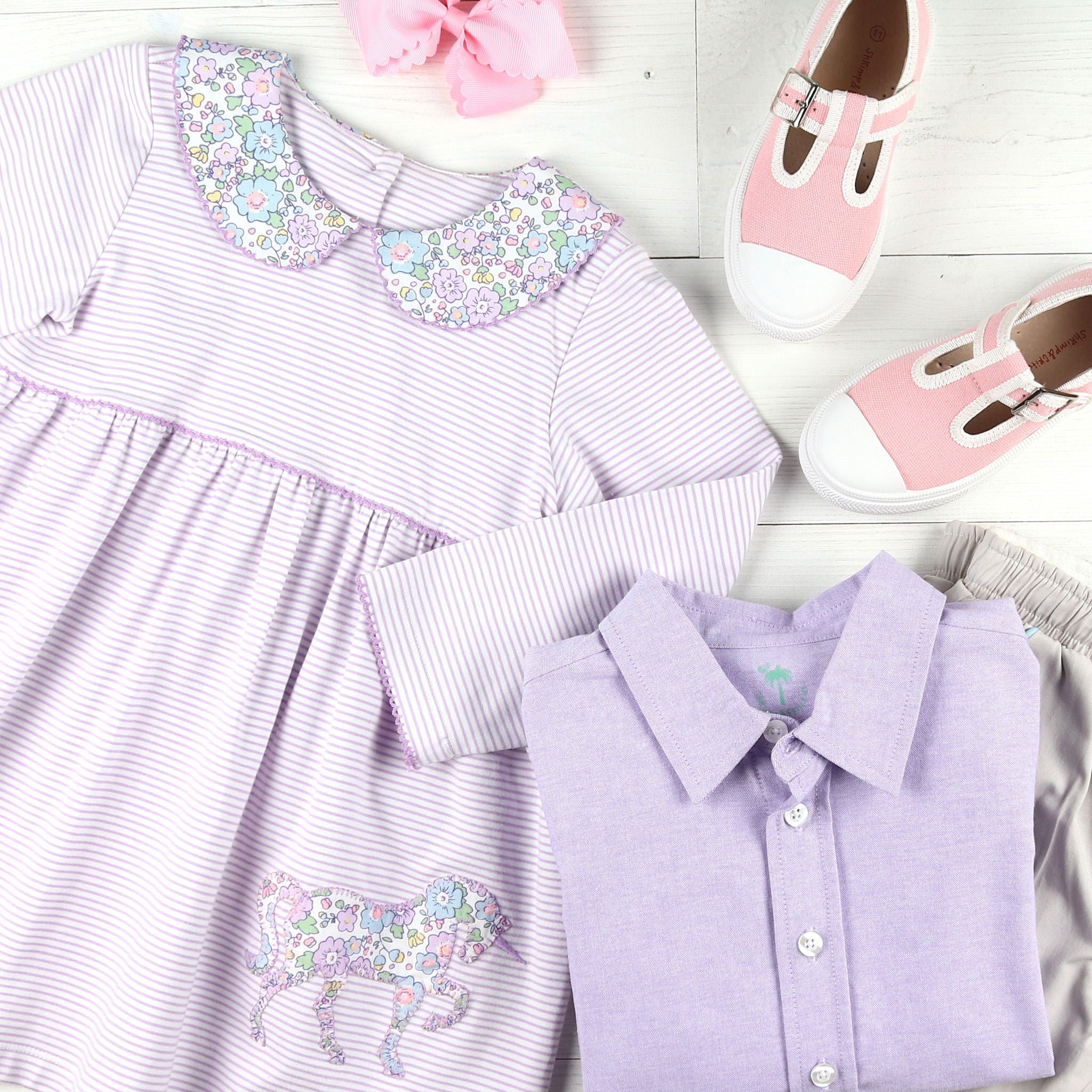 Girls Unicorn Dress - Lavender Haze - Shrimp and Grits Kids