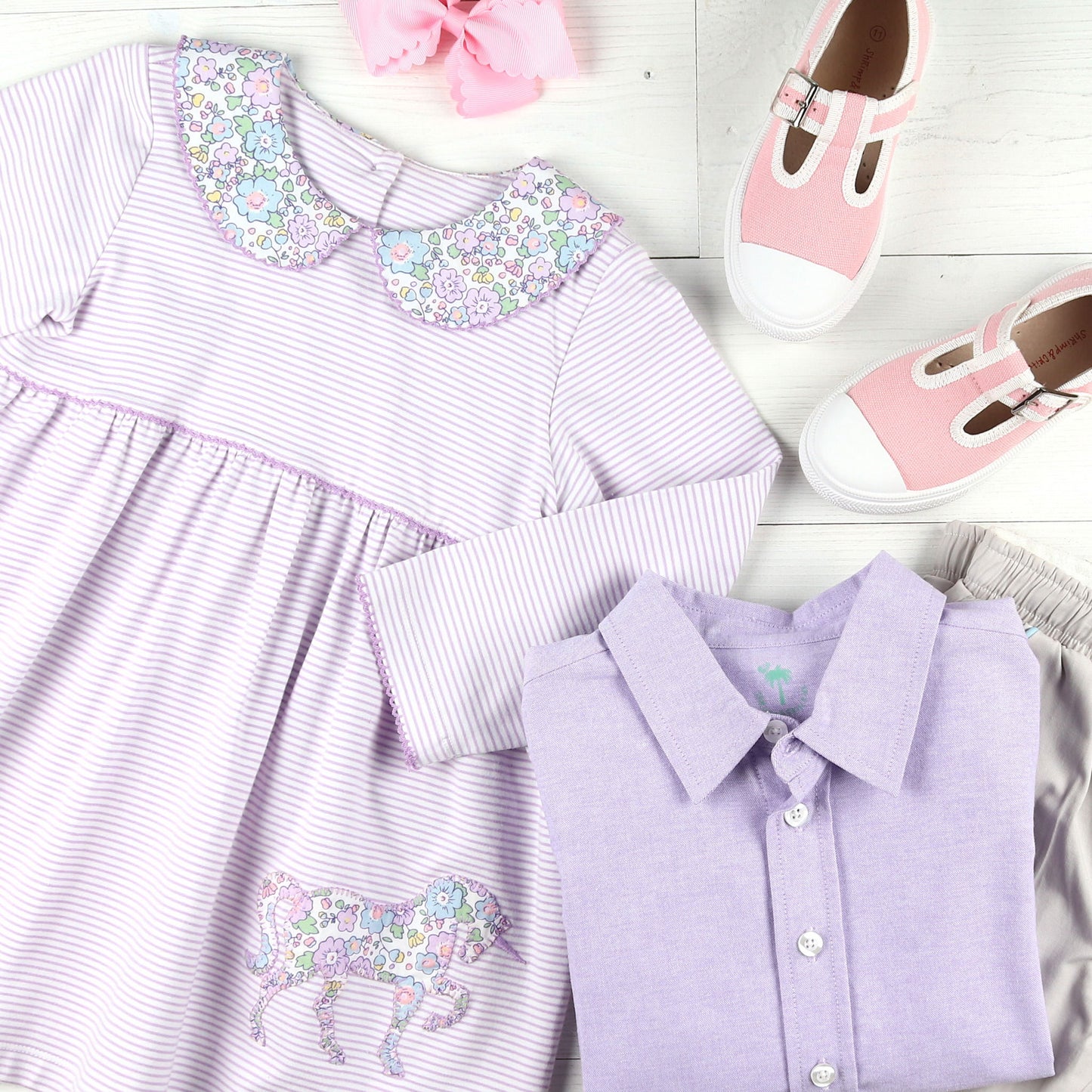 Girls Unicorn Dress - Lavender Haze