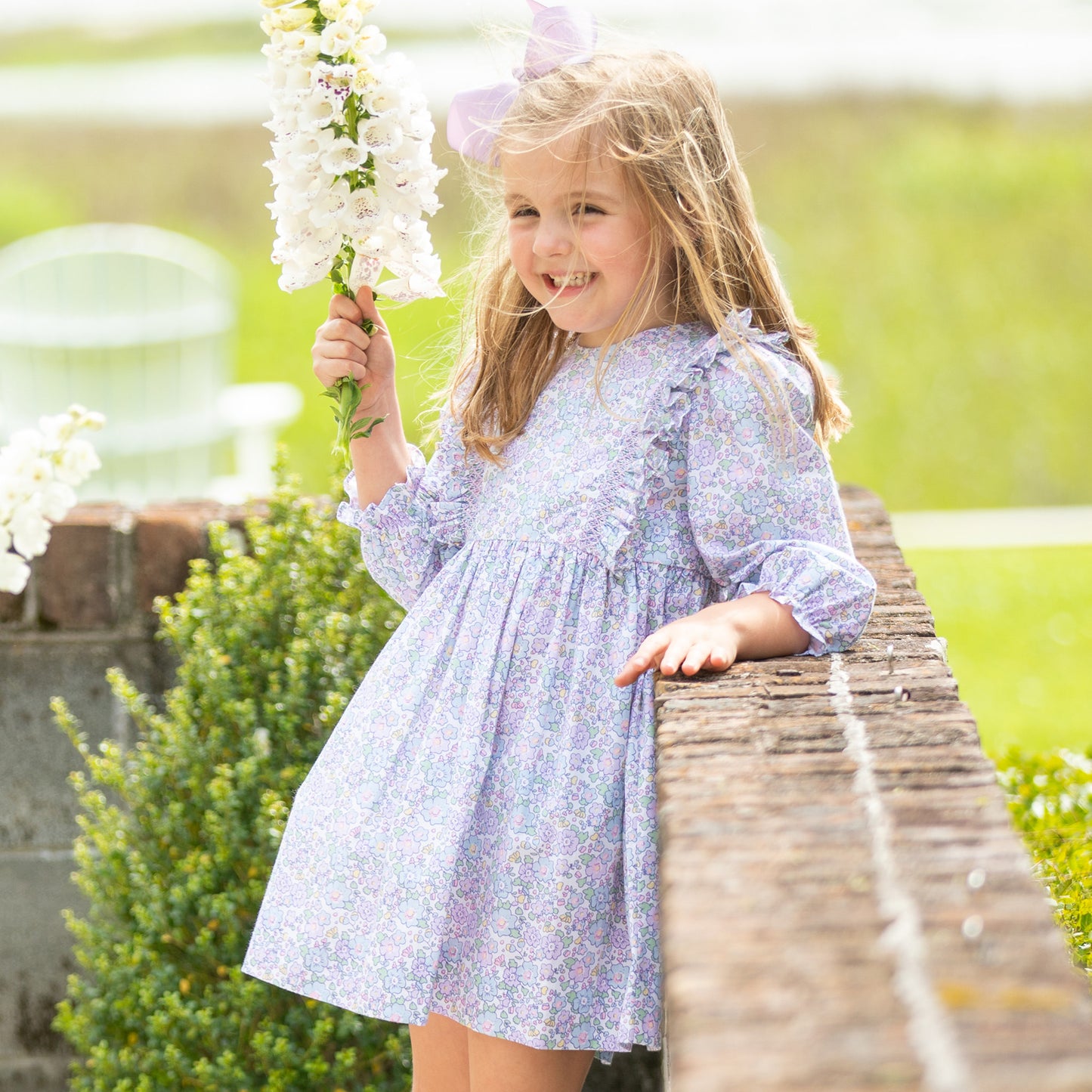 Girls Lottie Dress - Lavender Haze