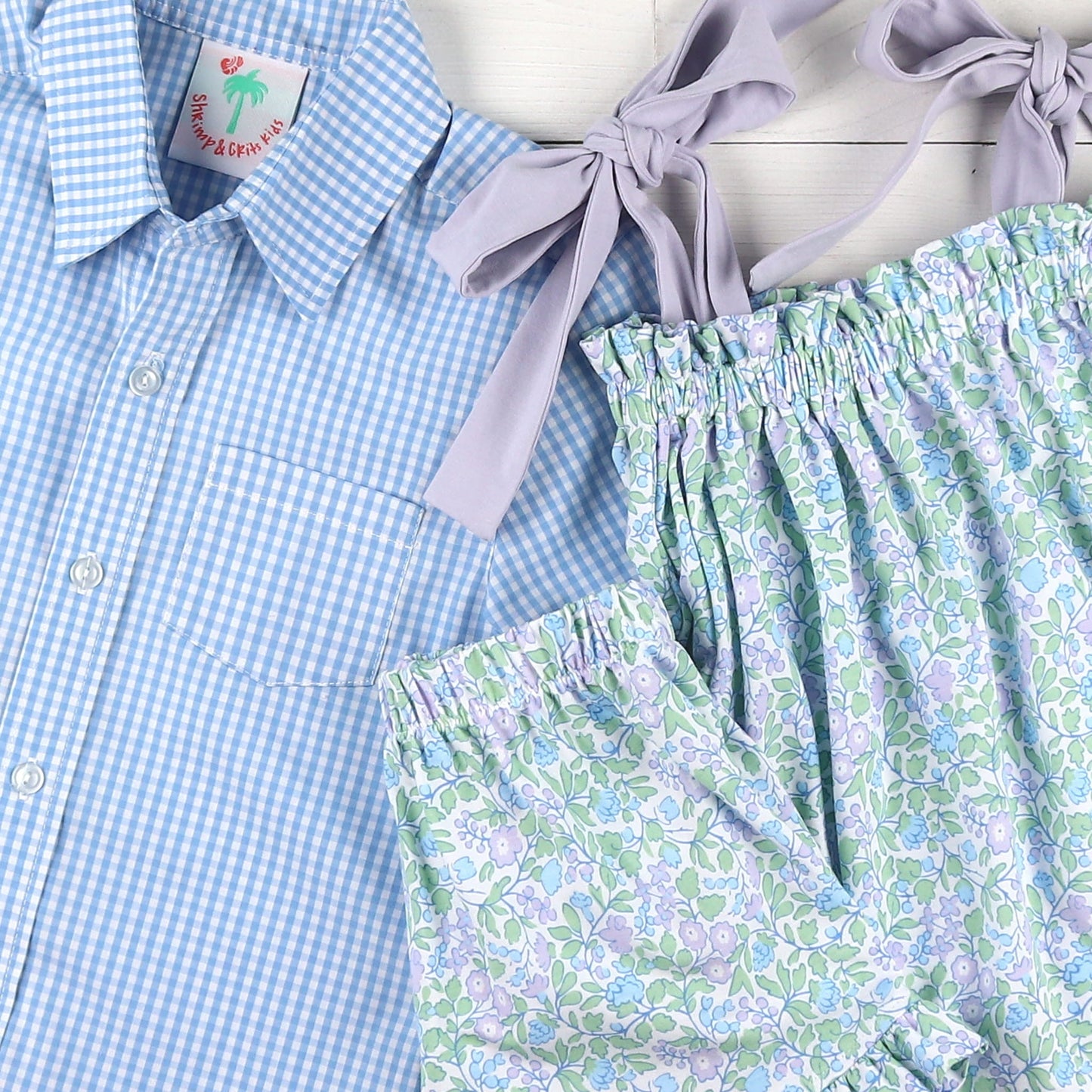 Girls Tie Set - Lavender Lawn (SAMPLE)