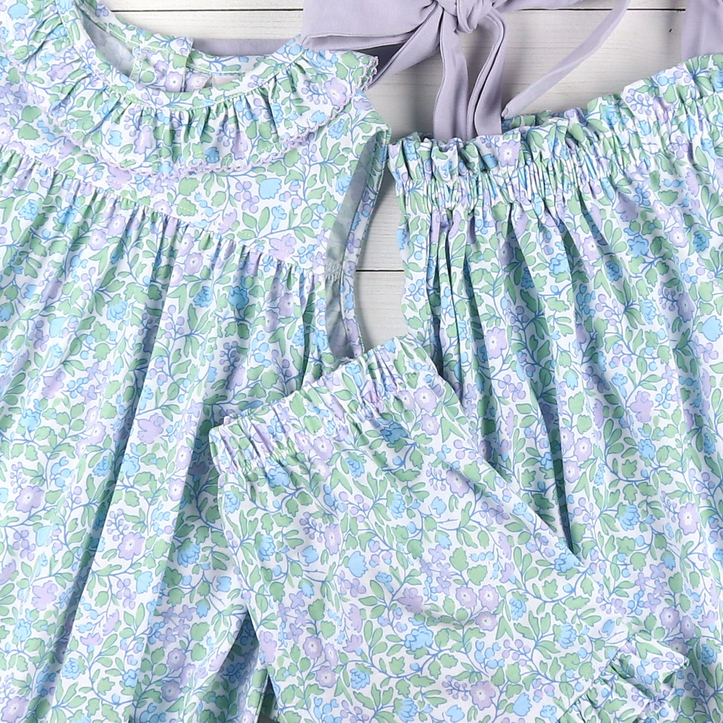 Girls Tie Set - Lavender Lawn