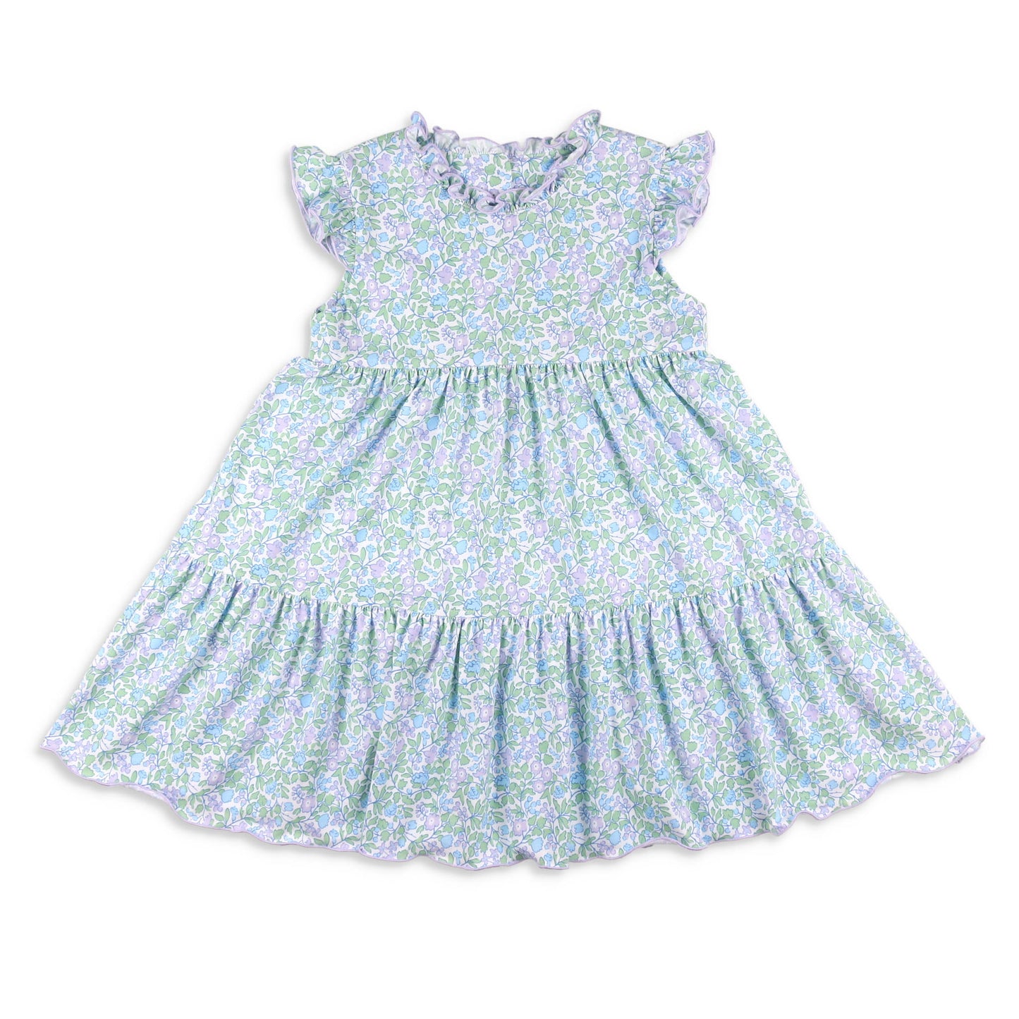 Girls Tier Dress - Lavender Lawn