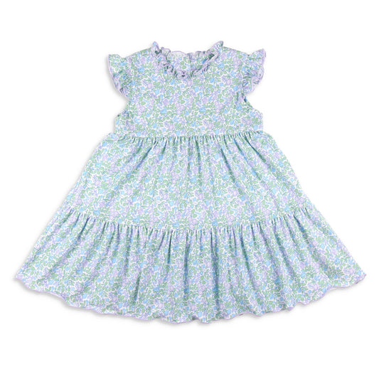 Girls Tier Dress - Lavender Lawn