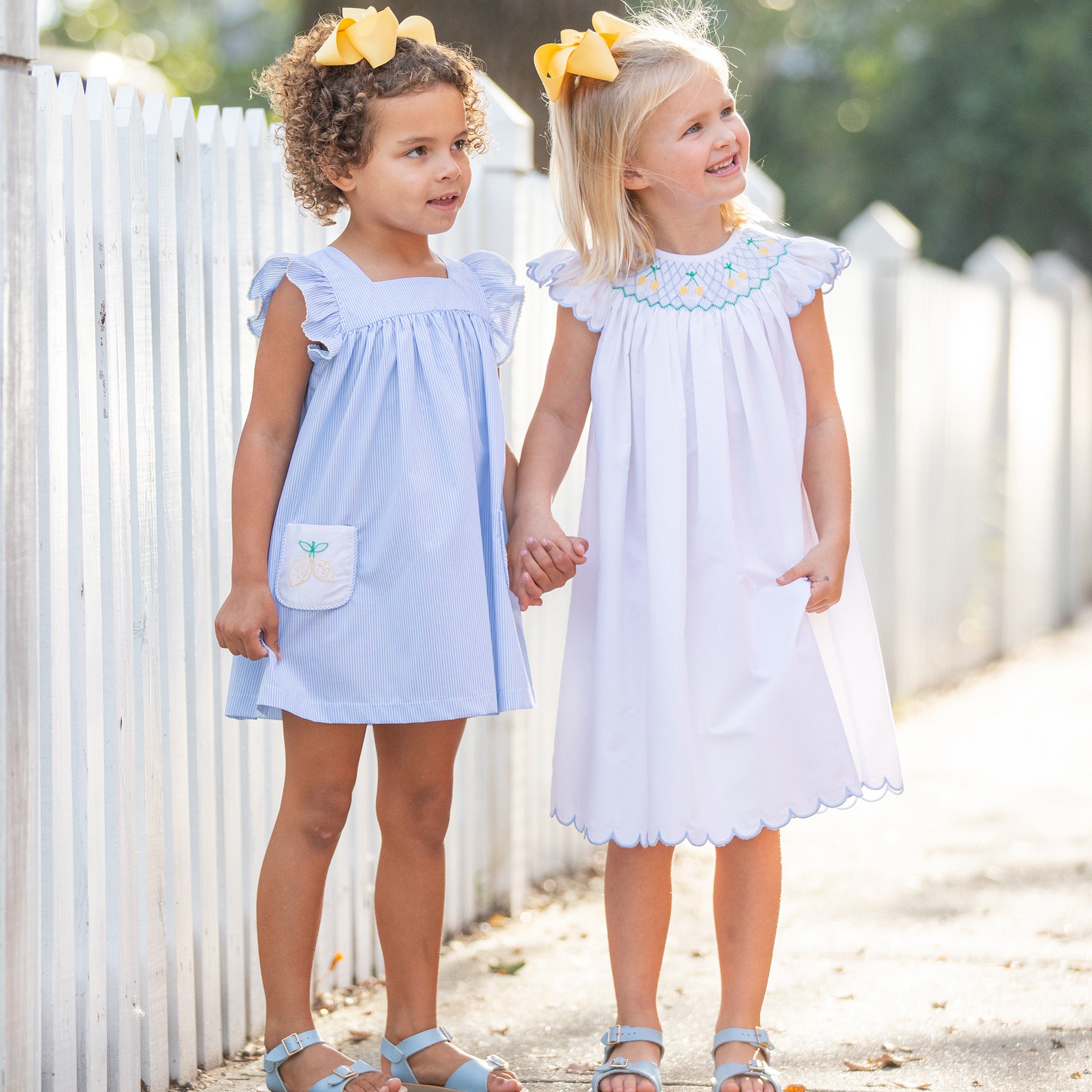 Lemon and white dress best sale