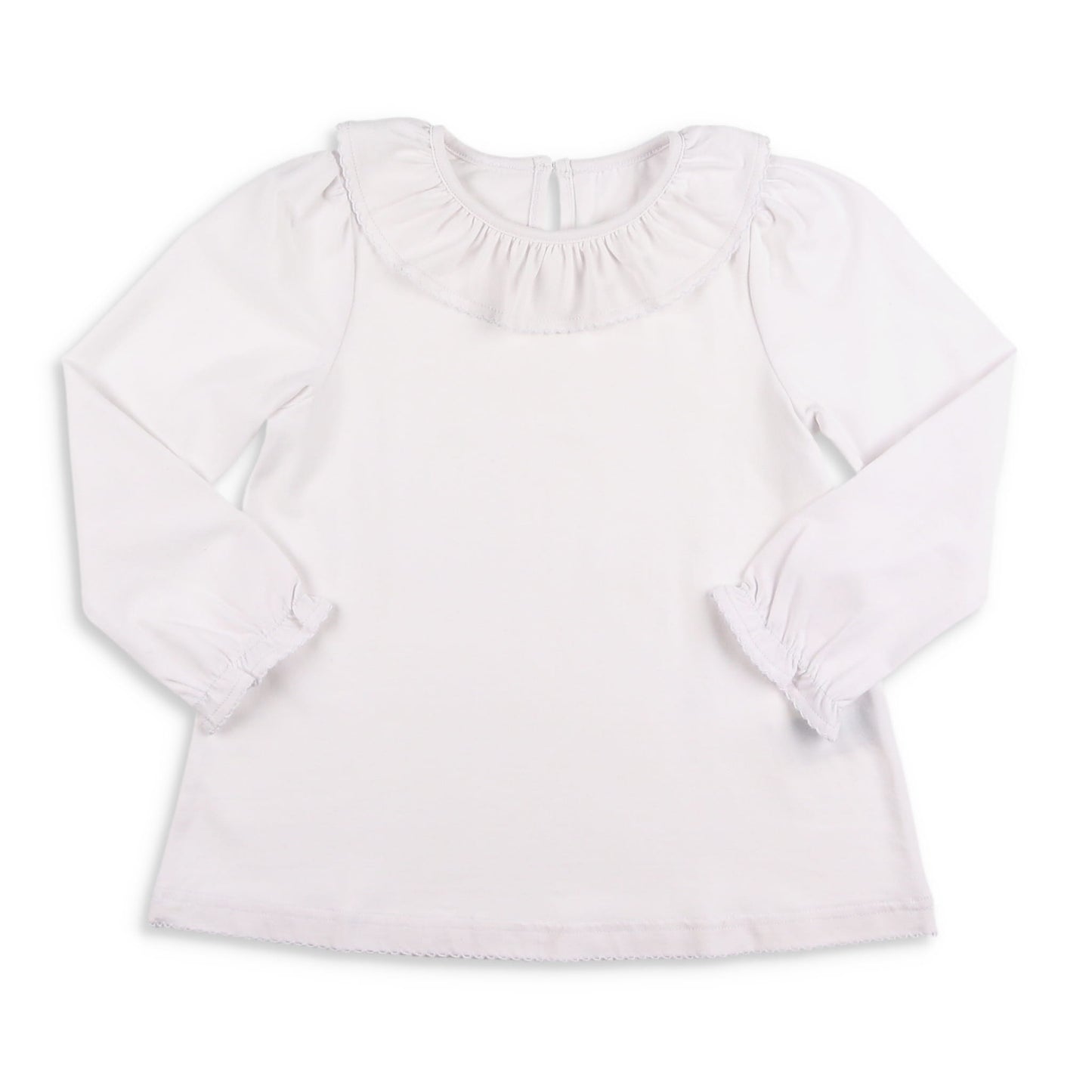 Long Sleeve Ruffle Neck Top