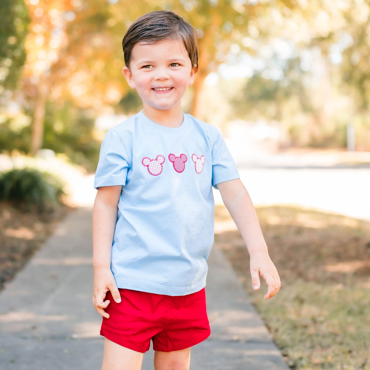 Boys Shrimp Shorts - Red Twill