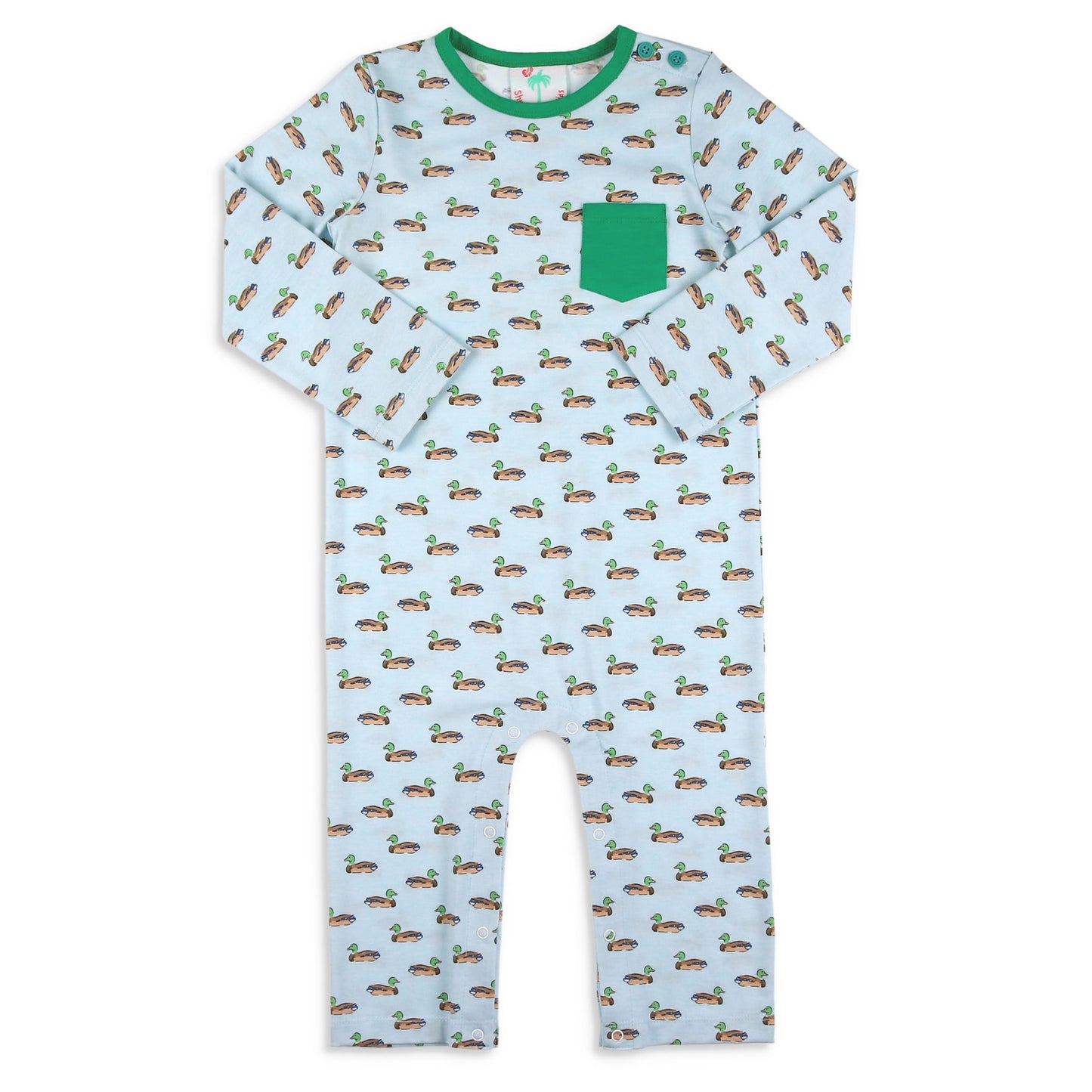 Boys Pocket Romper - Mallards