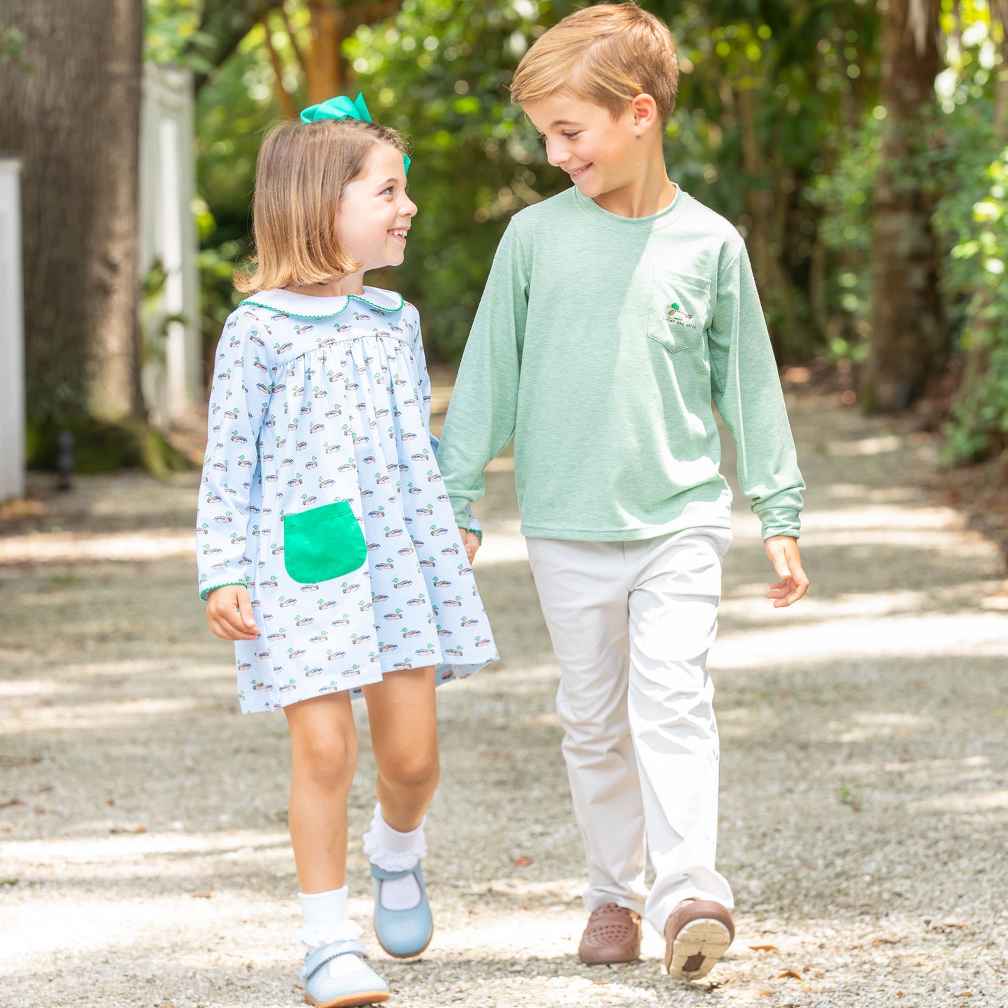 Girls Collar Dress - Mallards