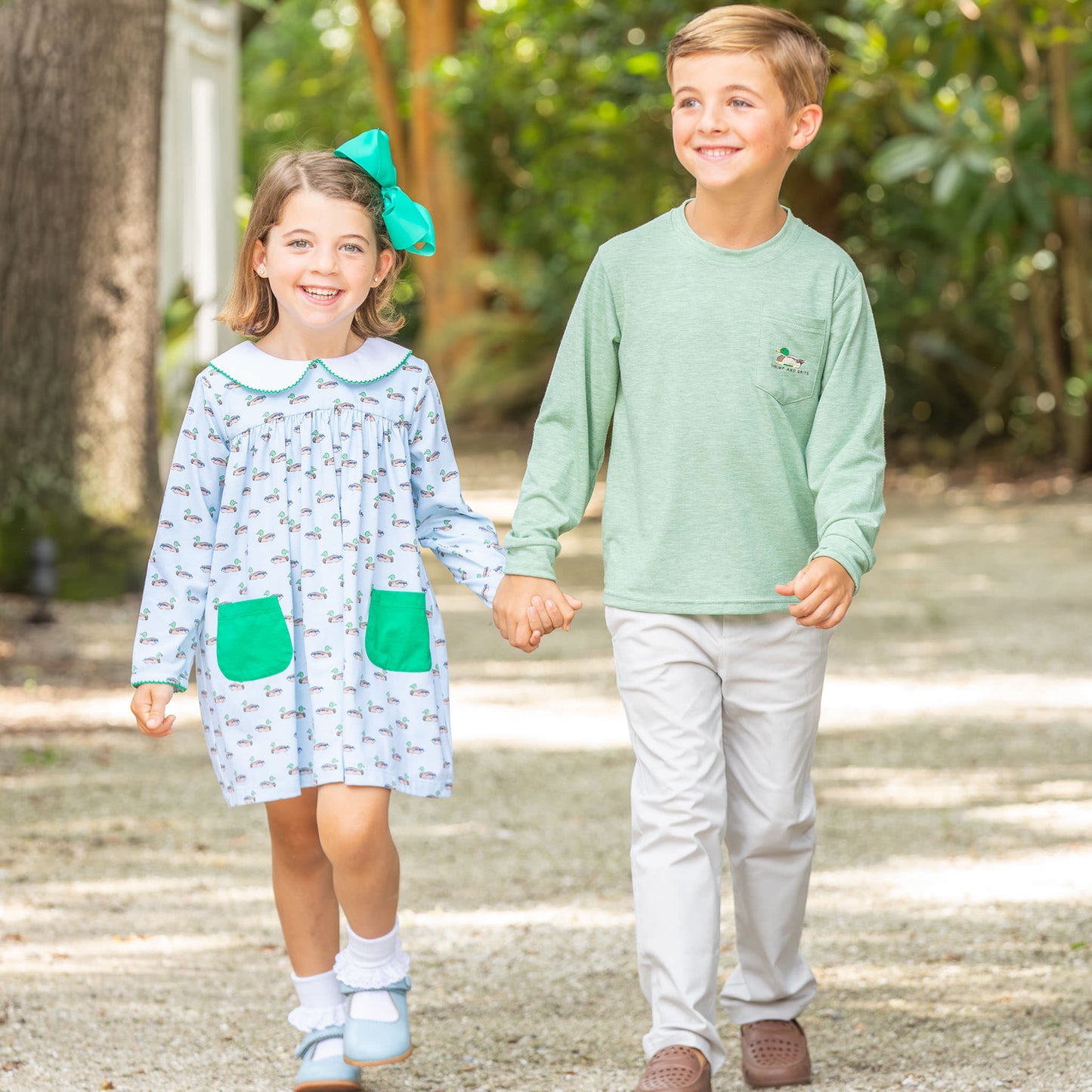 Girls Collar Dress - Mallards
