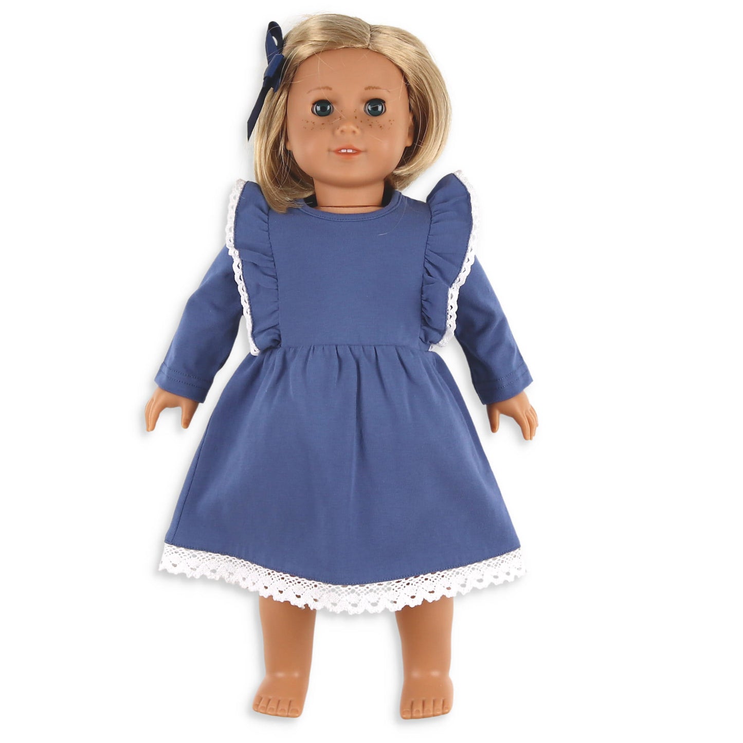 Girls Flutter Doll Dress - Midnight Blue