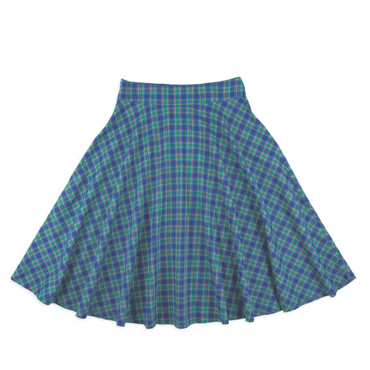 Womens Circle Skirt - Midnight Tartan