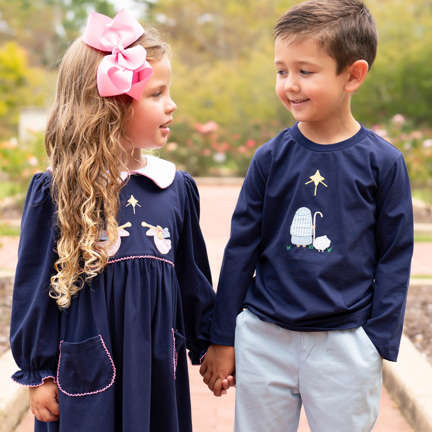 Girls Applique Dress - Nativity
