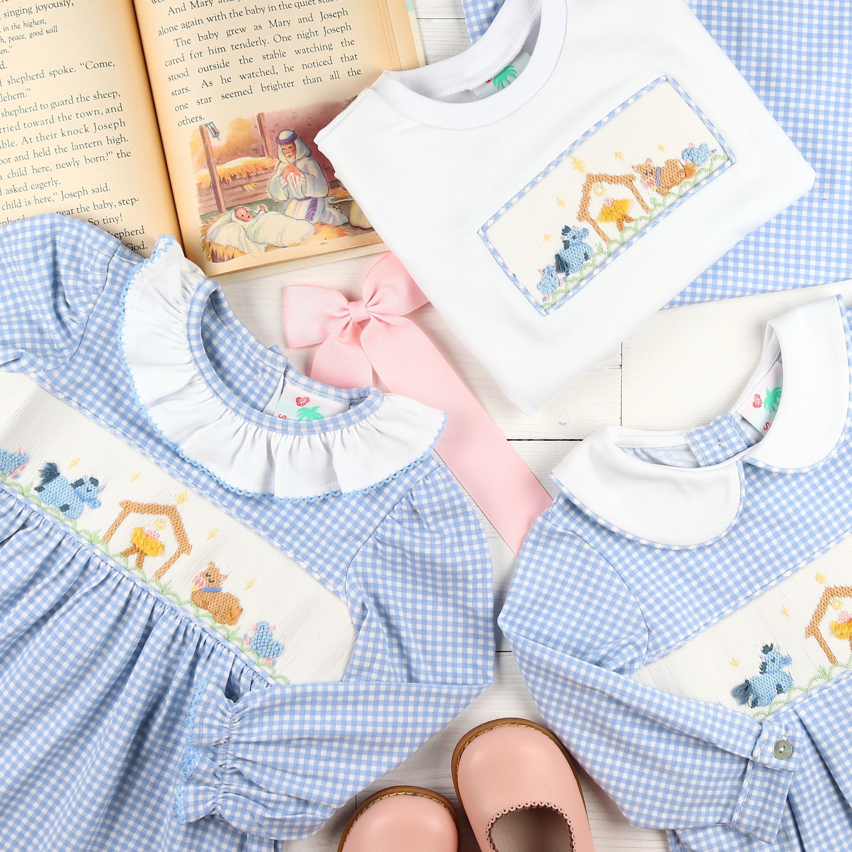 Smocked on sale nativity dress