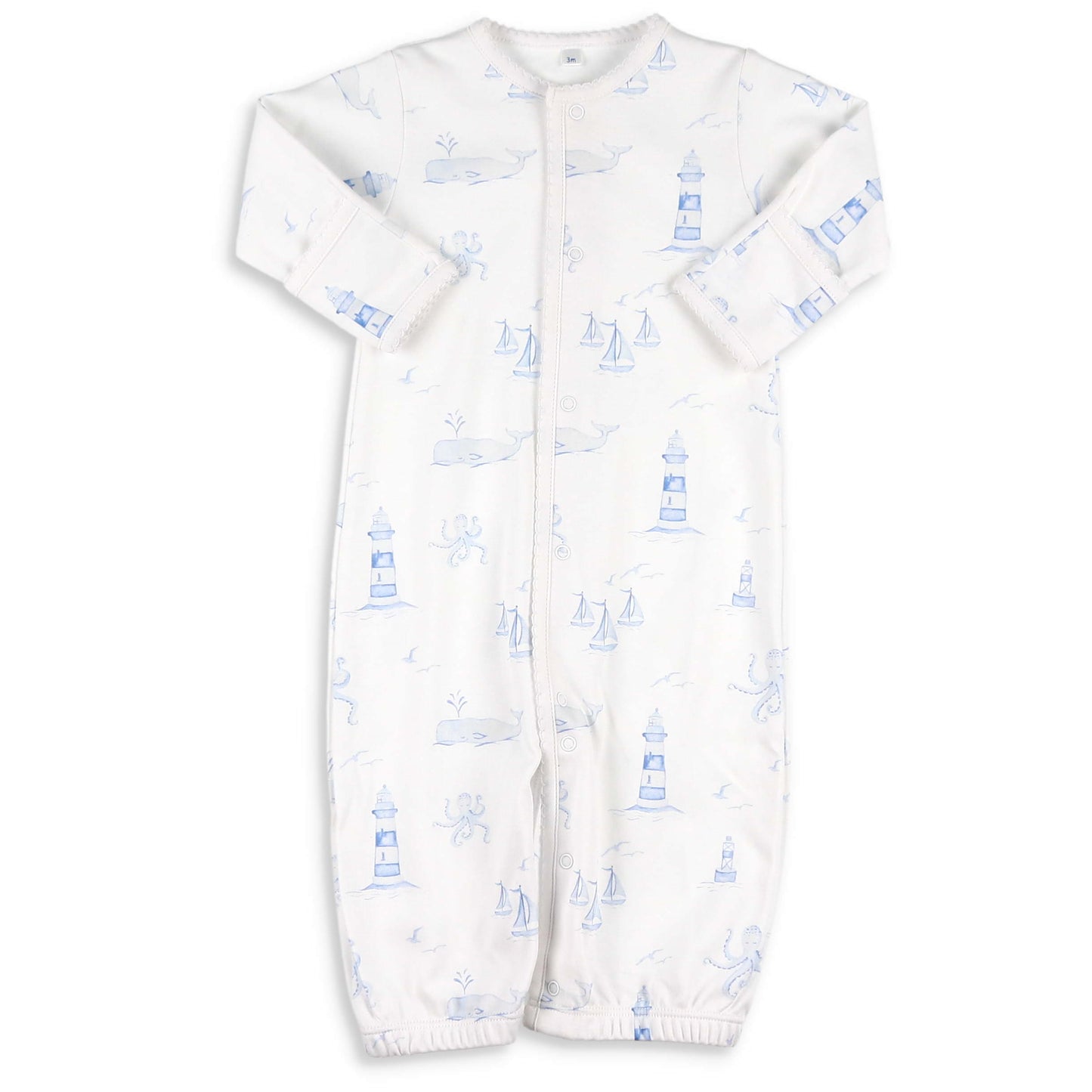 Nautical Toile Pima Converter Gown