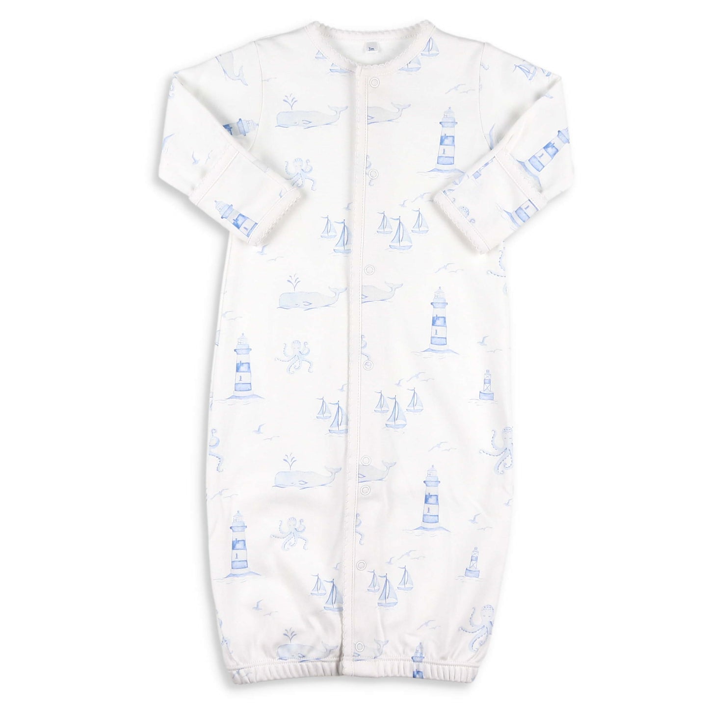 Nautical Toile Pima Converter Gown