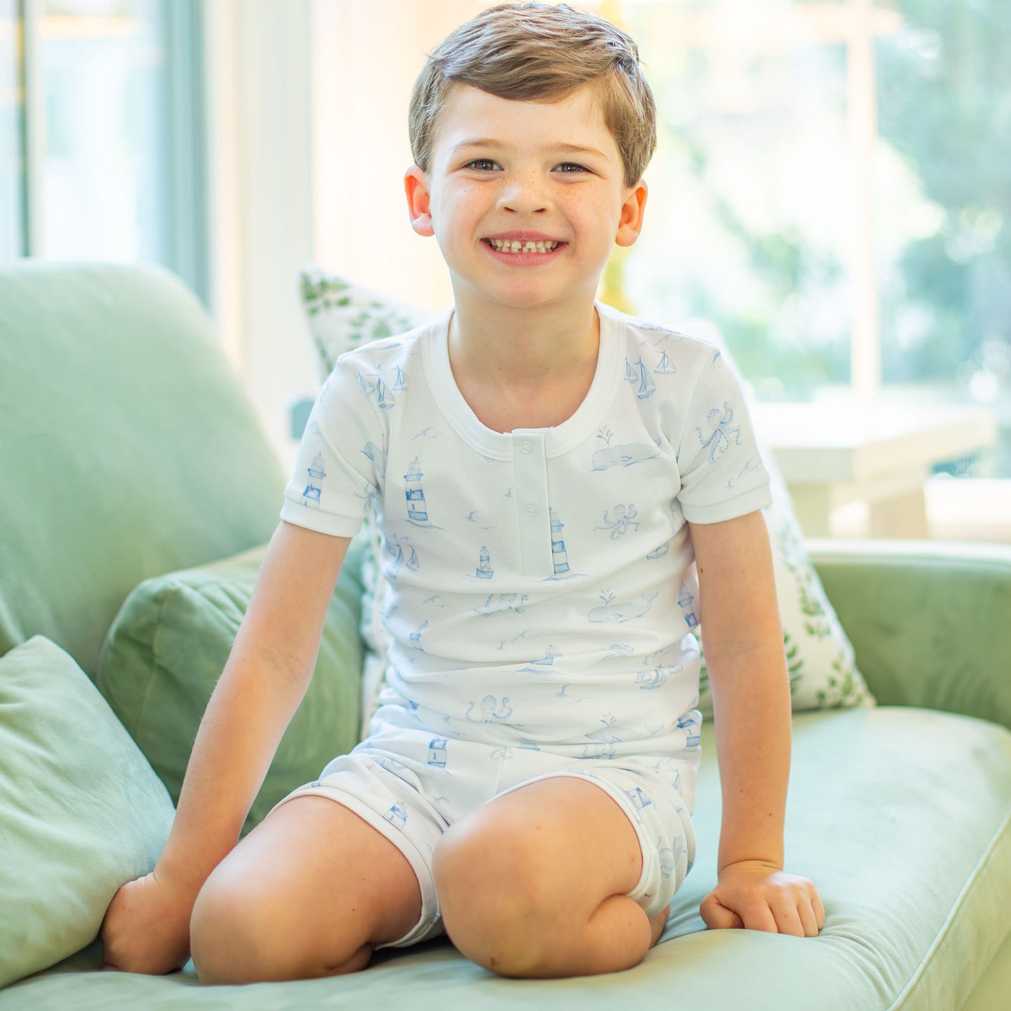 Nautical Toile Pima Loungewear