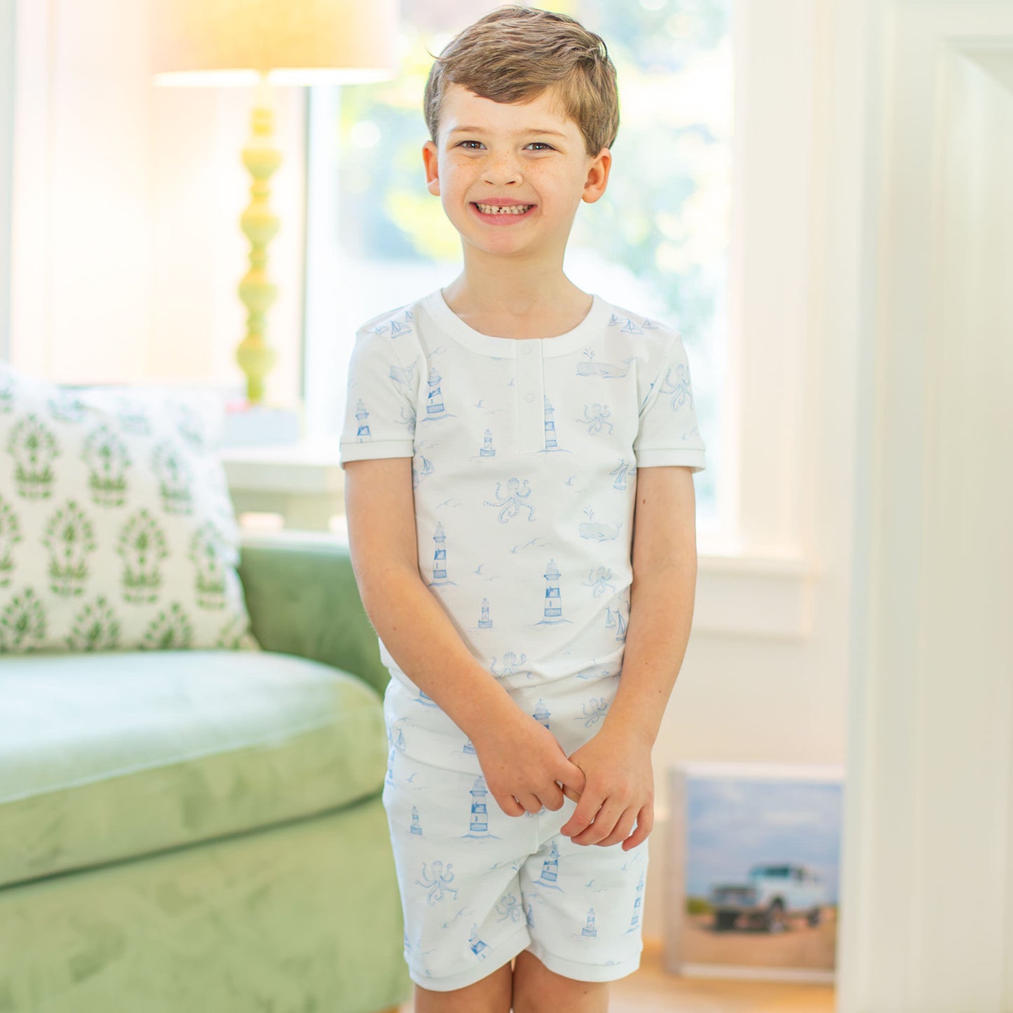 Nautical Toile Pima Loungewear