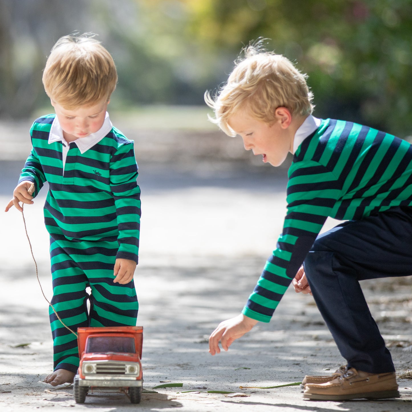 Navy Green Rugby Romper Matching matching outfits