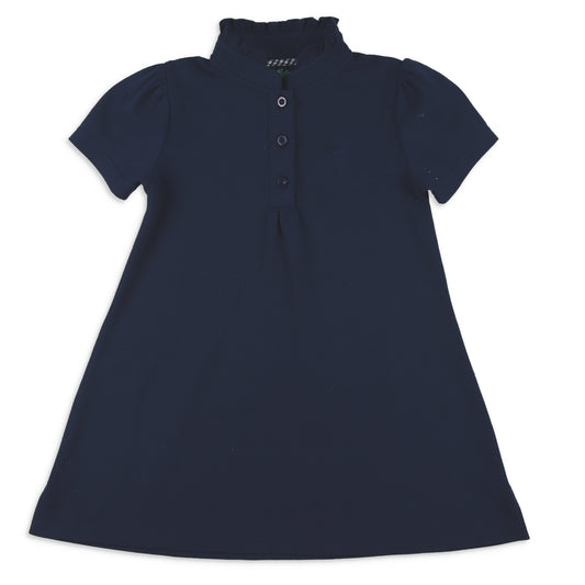Girls Polo Dress - Navy Pique
