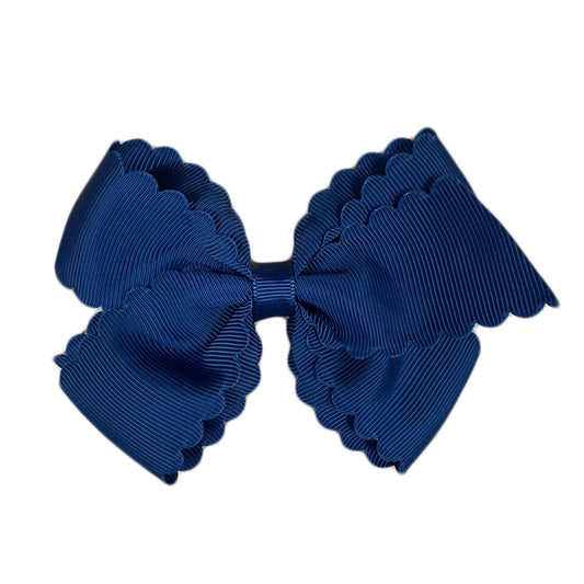 Navy Scallop Bow