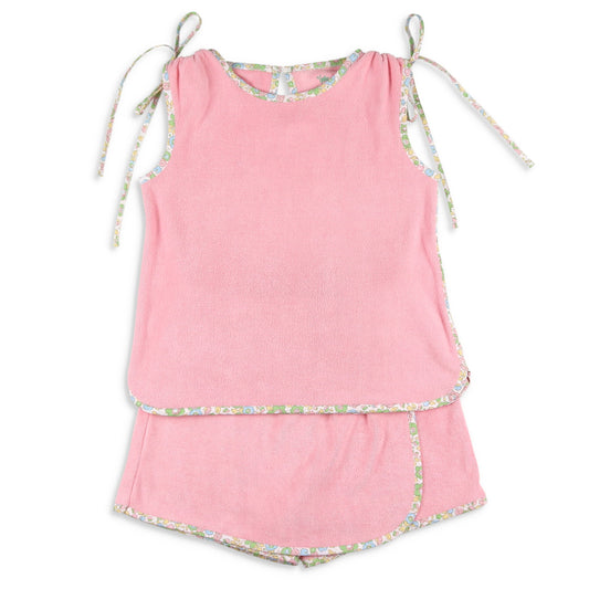 Girls Skort Set - Palm Beach Pink Terry