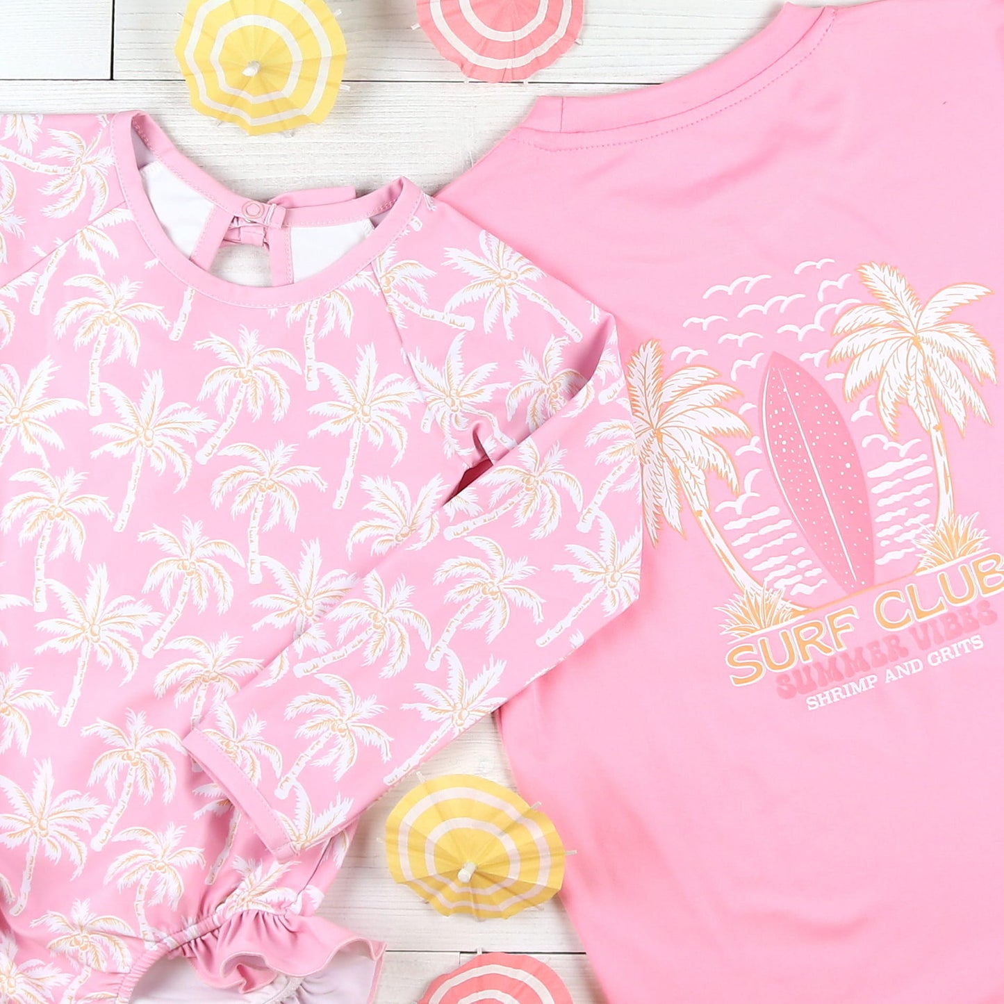 Palm Paradise Rashguard Suit- One Piece