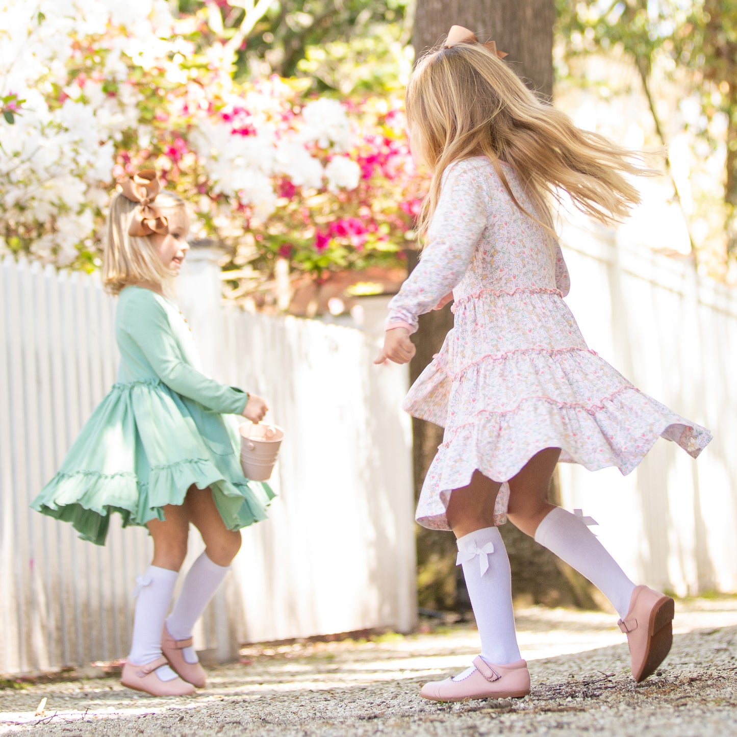 Peachy Petal Twirl Dress