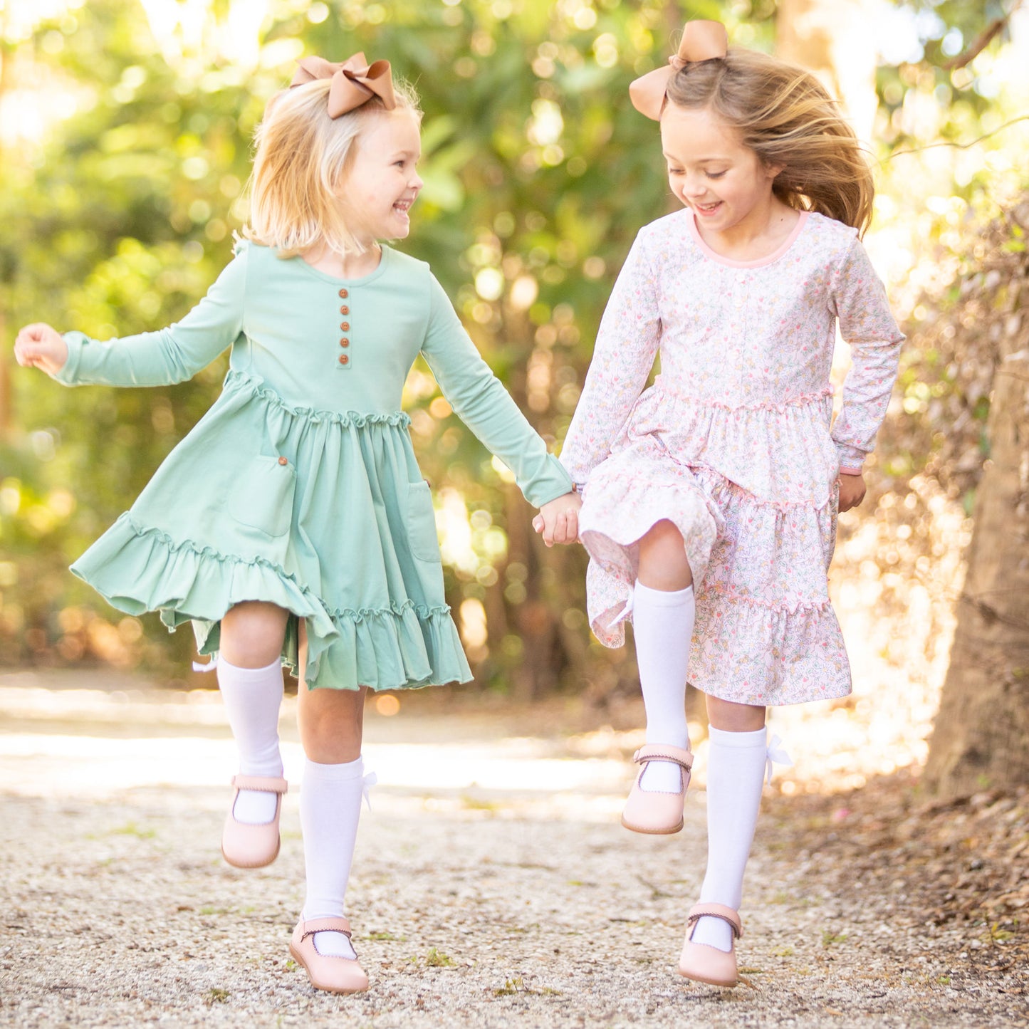 Peachy Petal Twirl Dress