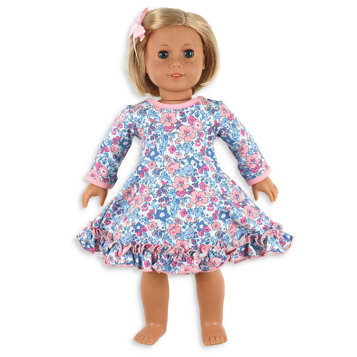 Girls Twirl Doll Dress - Periwinkle Flower